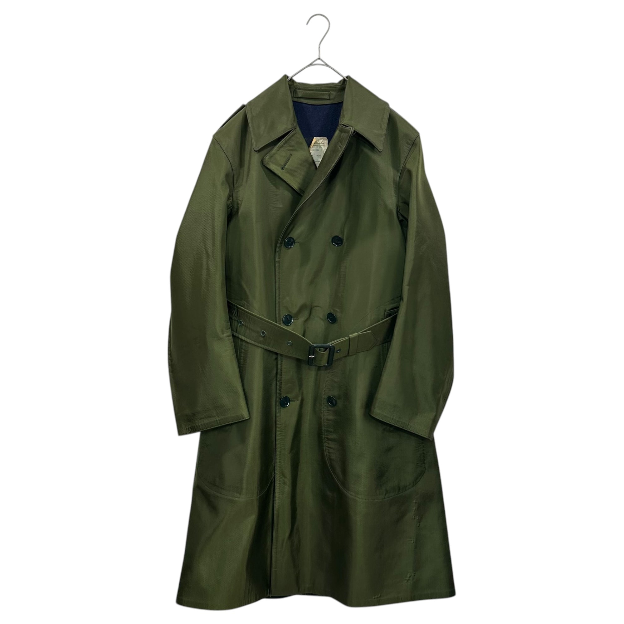 BRITISH MILITARY(イギリス軍) 60's~70's MACKINTOSH WATERPROOF COAT マッキントッシュ社製 ゴム引き トレンチ コート 8405-99-132-3636 170/92 グリーン 60年代~70年代 ヴィンテージ
