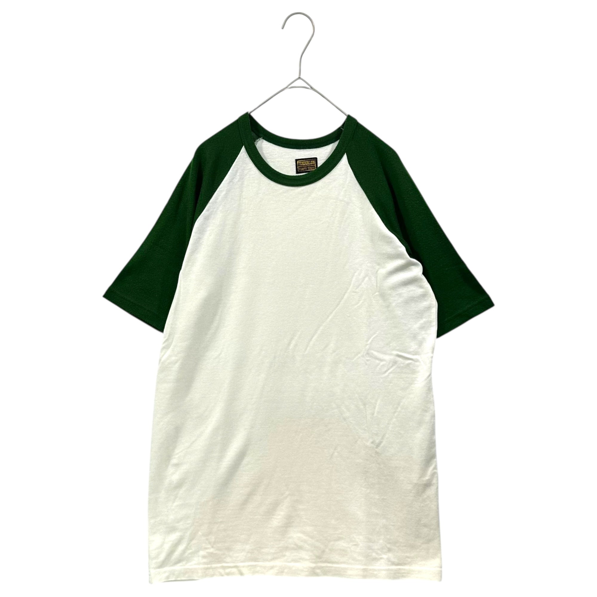 TENDERLOIN(テンダーロイン) Raglan Sleeve Crew Neck T-Shirt ラグラン スリーブ クルーネック Tシャツ S アイボリー×グリーン