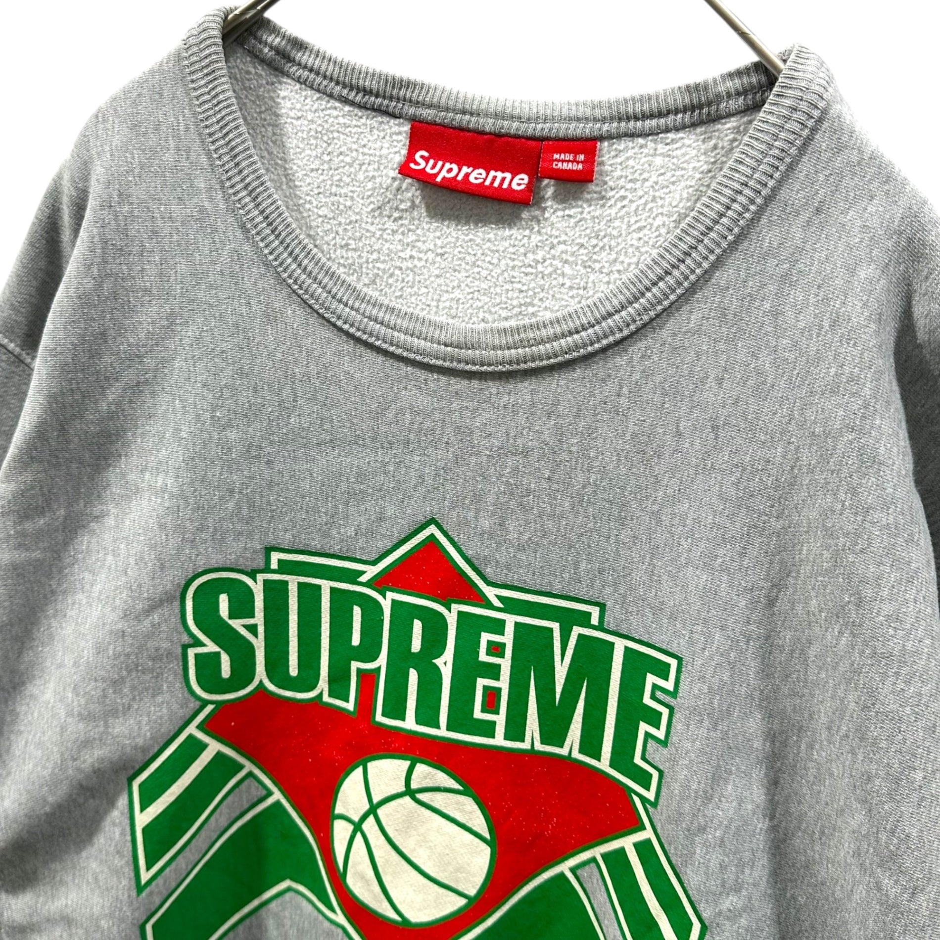 SUPREME(シュプリーム) 2004AW Ewing Crewneck Sweatshirt クルーネックスウェット XL グレー 00's カナダ製