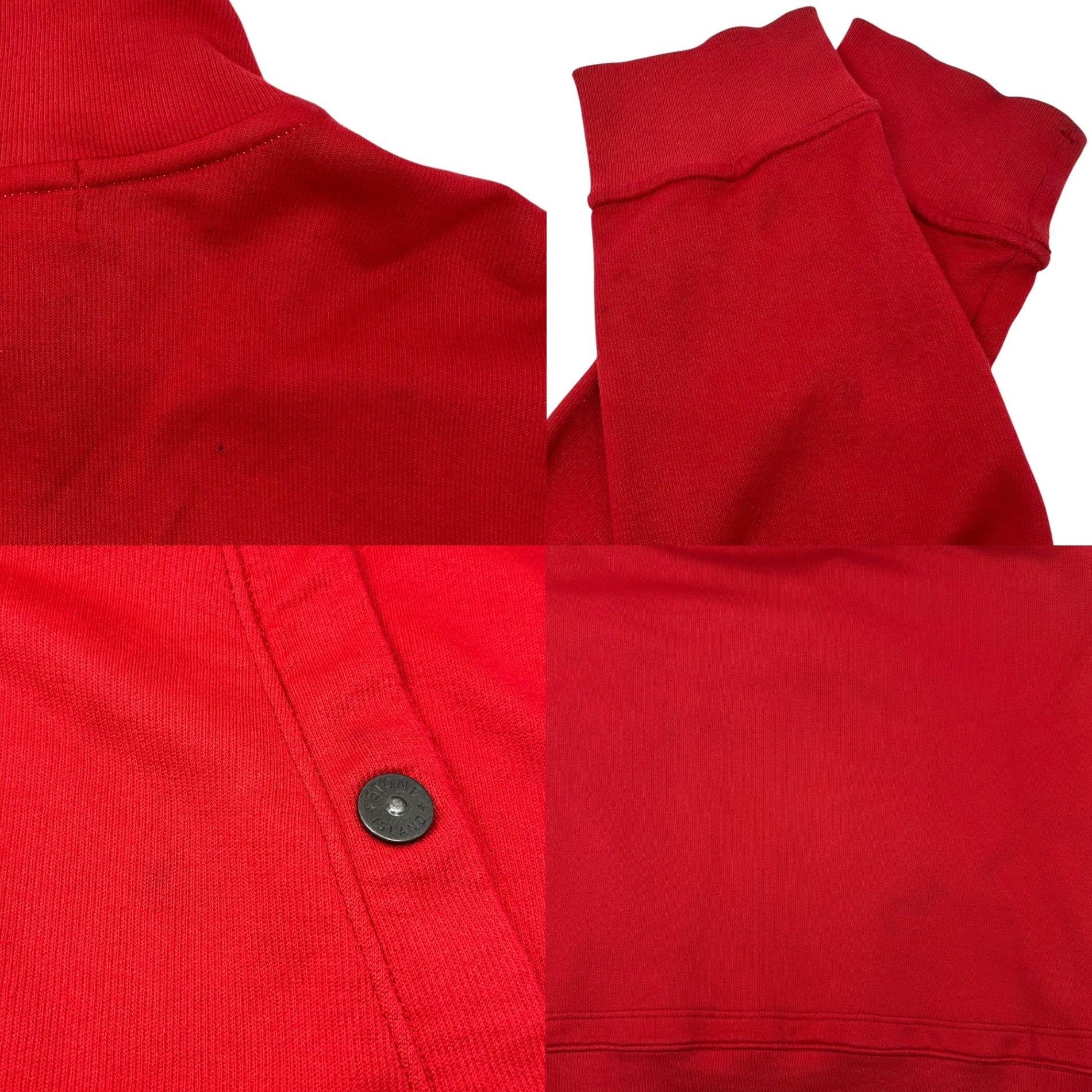 STONE ISLAND(ストーンアイランド) 12SS Zip-up high neck sweatshirt cardigan ジップアップ ハイネック スウェットカーディガン 561563256 L レッド
