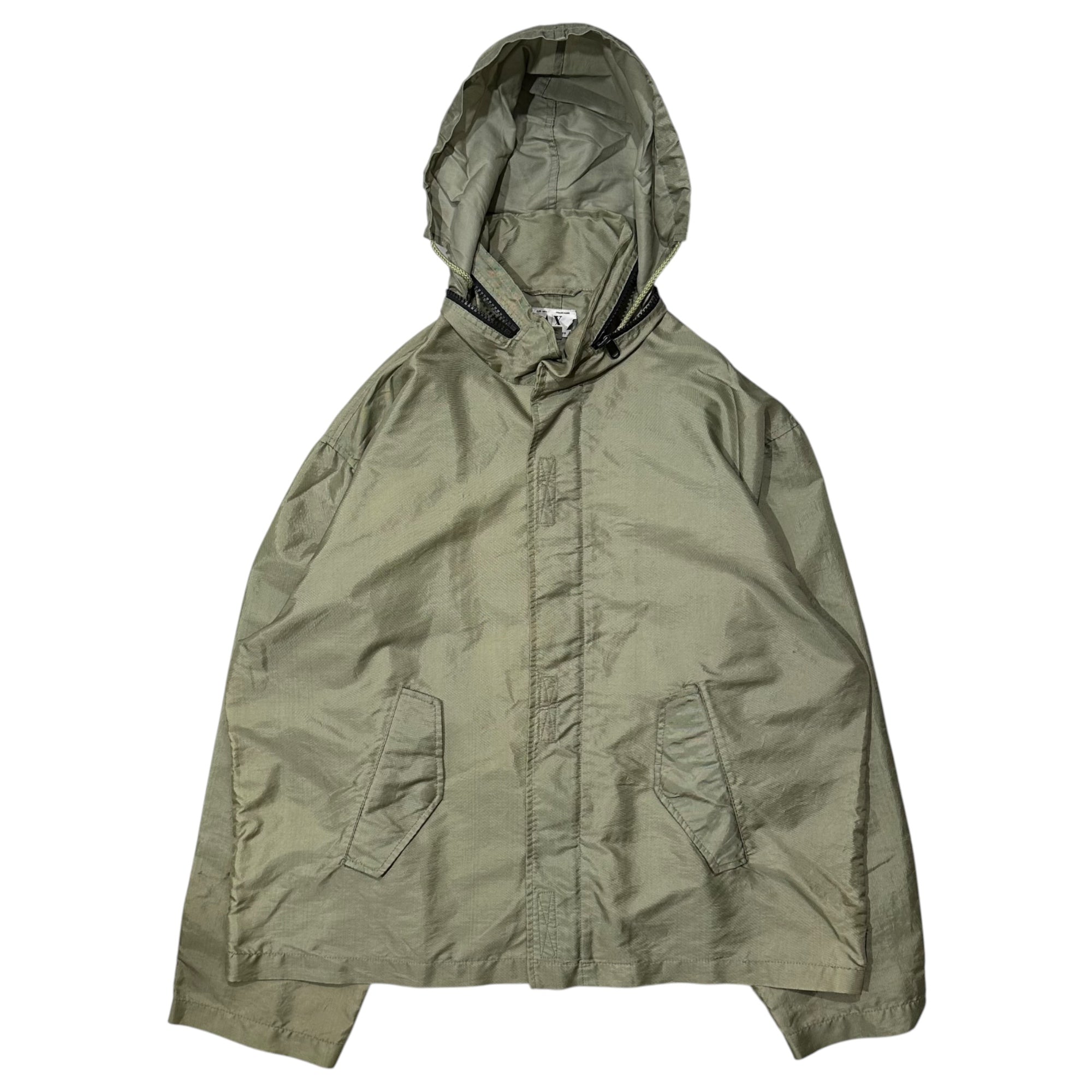 ARMANI EXCHANGE(アルマーニエクスチェンジ) 1990's Nylon Oversized Jacket ナイロン ビッグシルエット ジャケット L カーキ 香港製