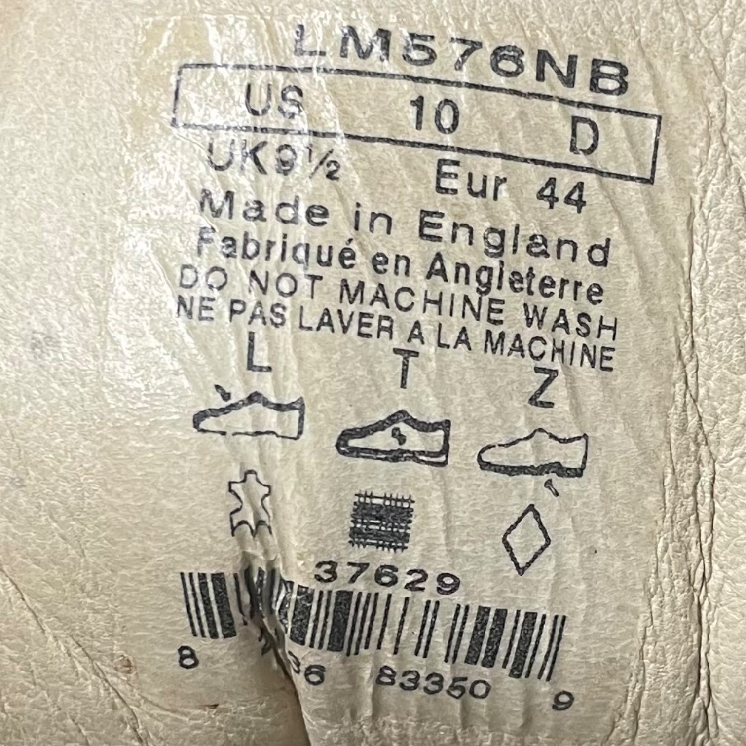 NEW BALANCE(ニューバランス) boots custom leather sneakers 「576 UK MADE」 ブーツカスタム レザースニーカー LM576NB SIZE 27.5 ブラウン リミテッドエディション個人カスタム オールソールカスタムメイド品 一点物