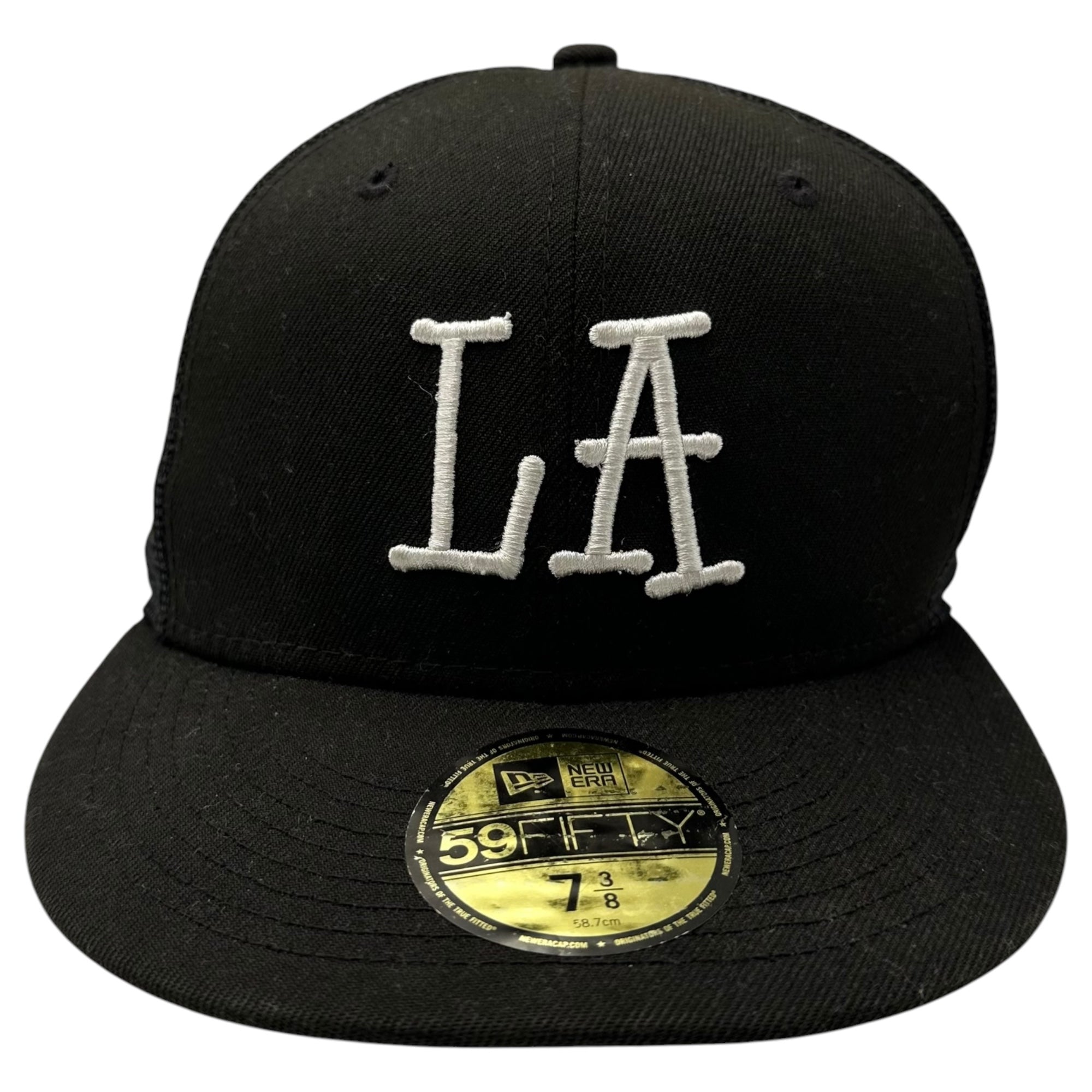 NEW ERA×STUSSY(ニューエラ×ステューシー) LA MECH BACK CAP メッシュ キャップ 7 3/8 ブラック
