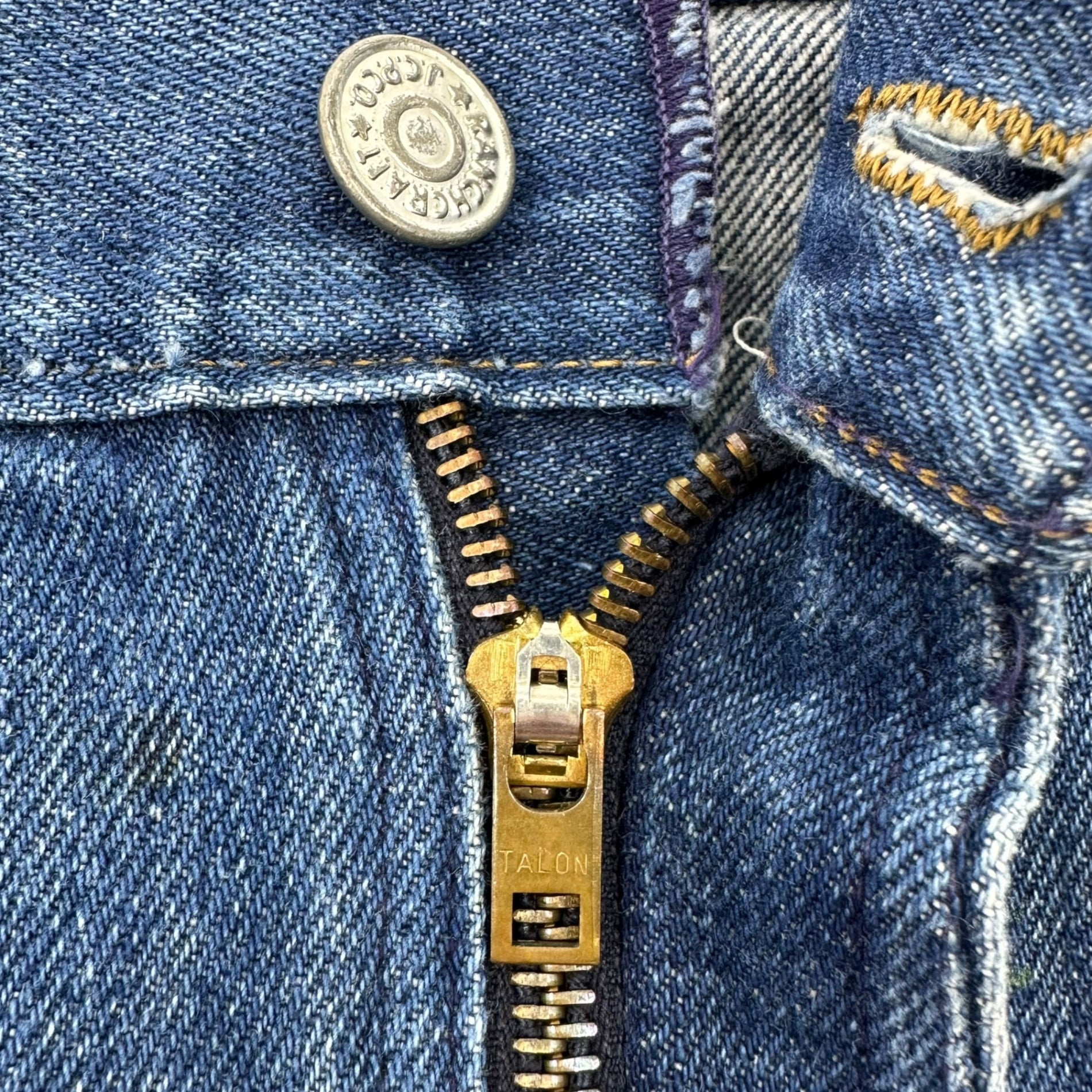 RANCHCRAFT(ランチクラフト) 60's~70's vintage straight denim pants ヴィンテージ ストレート デニム パンツ VDR-2897 868-1023 W38程度(実寸96cm) インディゴ JC Penney TALON ジップ 60年代~70年代