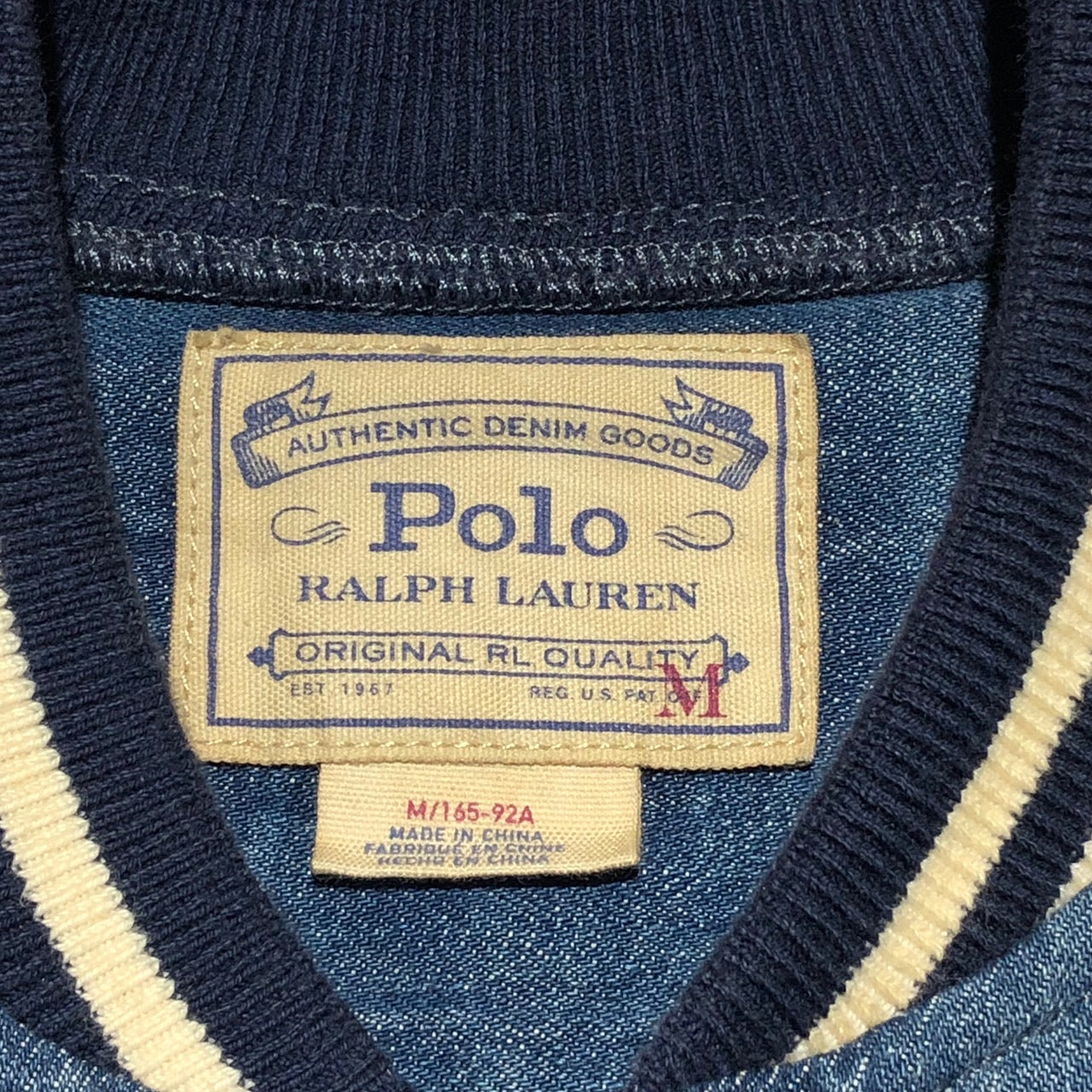 POLO RALPH LAUREN(ポロラルフローレン) バーシティボンバーデニムブルゾン M ブルー