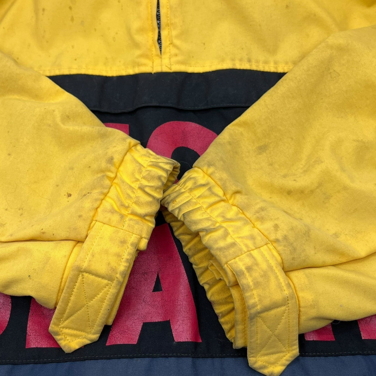 POLO RALPH LAUREN(ポロラルフローレン) 90's original "snow beach" Anorak jacket オリジナル スノー ビーチ アノラック ジャケット L イエロー×レッド 1993 90年代 ヴィンテージ 稀少品