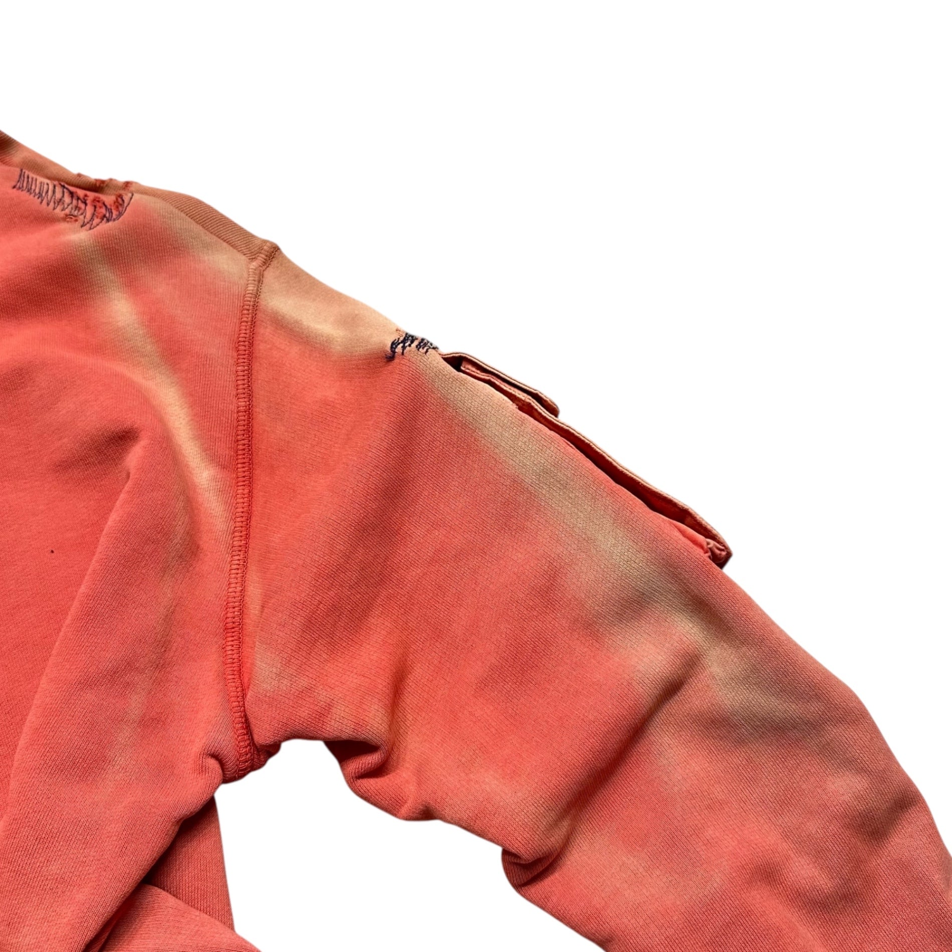 DSQUARED2(ディースクエアード) 09SS Destroy Emblem Print Cargo Pocket Hoodie デストロイ エンブレム プリント カーゴ ポケット フーディー 71 GP239 L ピンク 00's プルオーバー パーカー