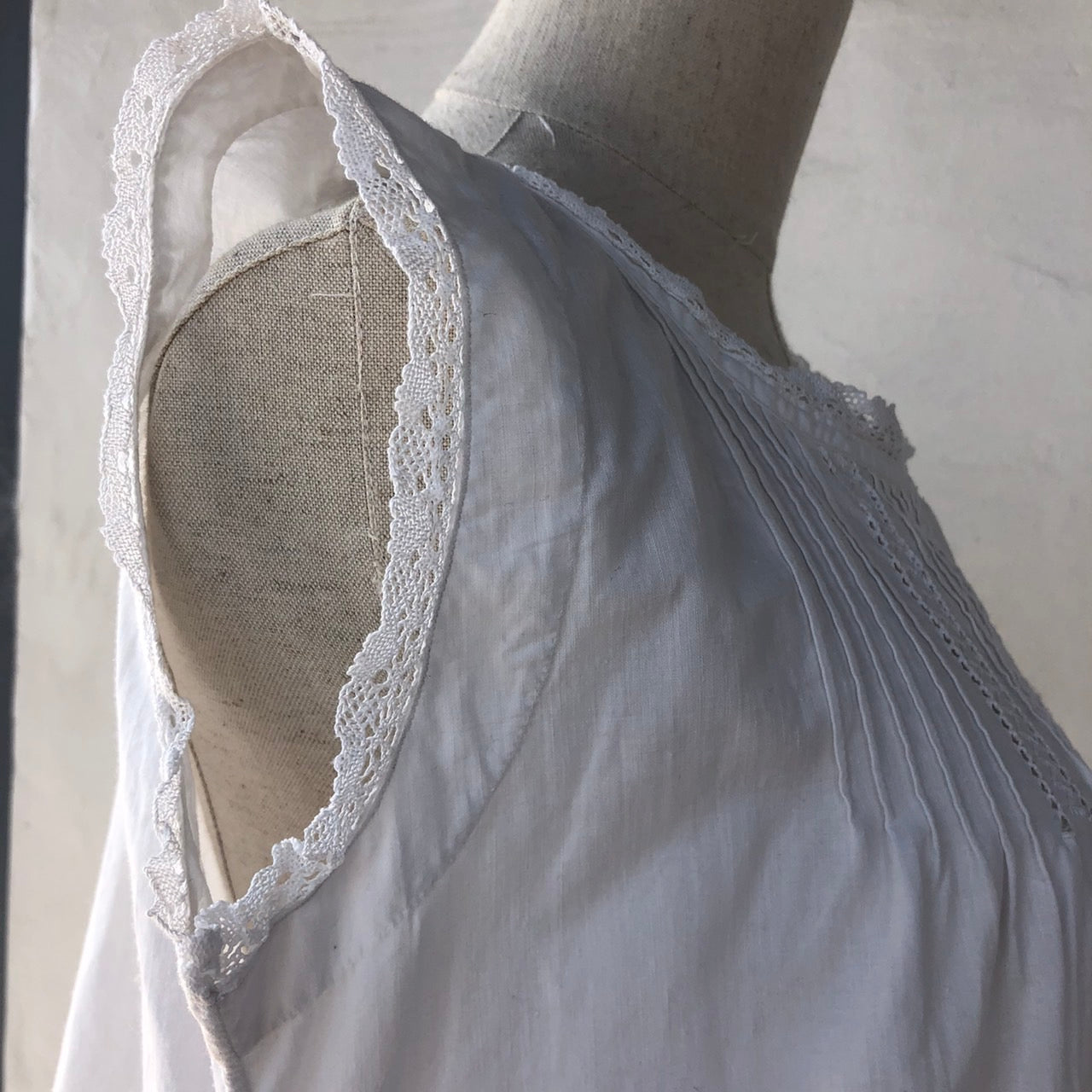 Euro Vintage(ヨーロッパヴィンテージ) Bouquet_フレンチノースリーブワンピース 表記なし(Lサイズ程度) ホワイト