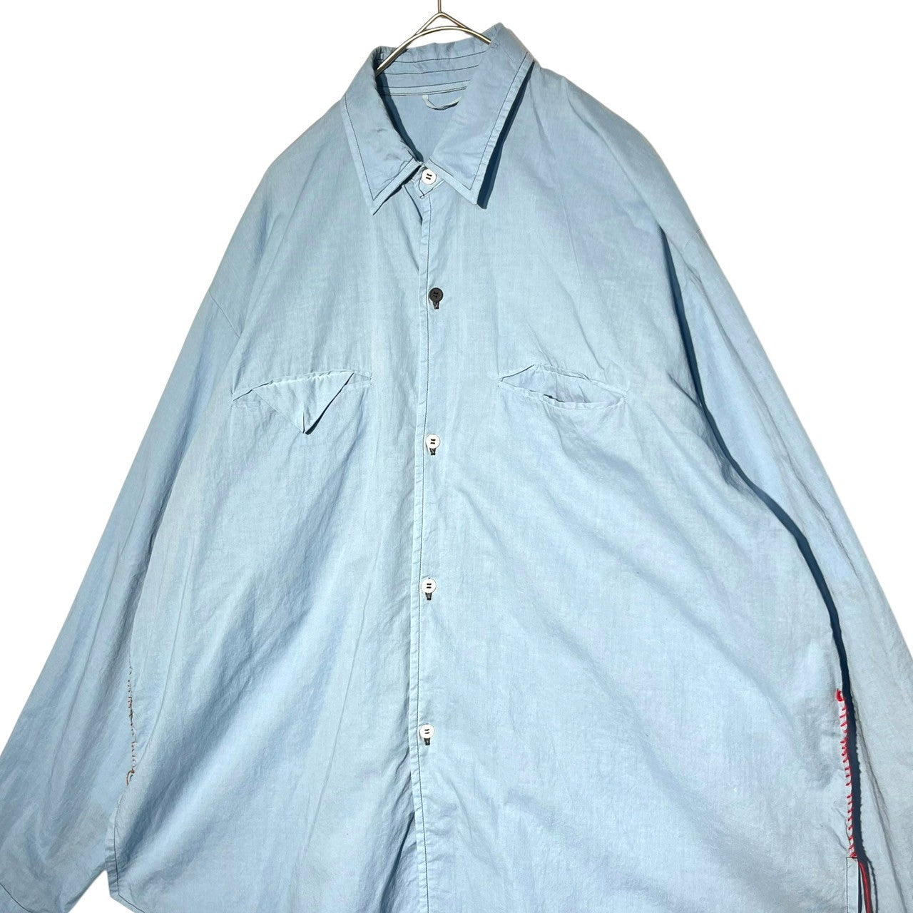 SUNSEA(サンシー) 2024 29th SHRINKAGE COTTON BIG SHIRT シュリンゲージ コットン ビッグ シャツ SUNSEA2912 2(M) サックスブルー