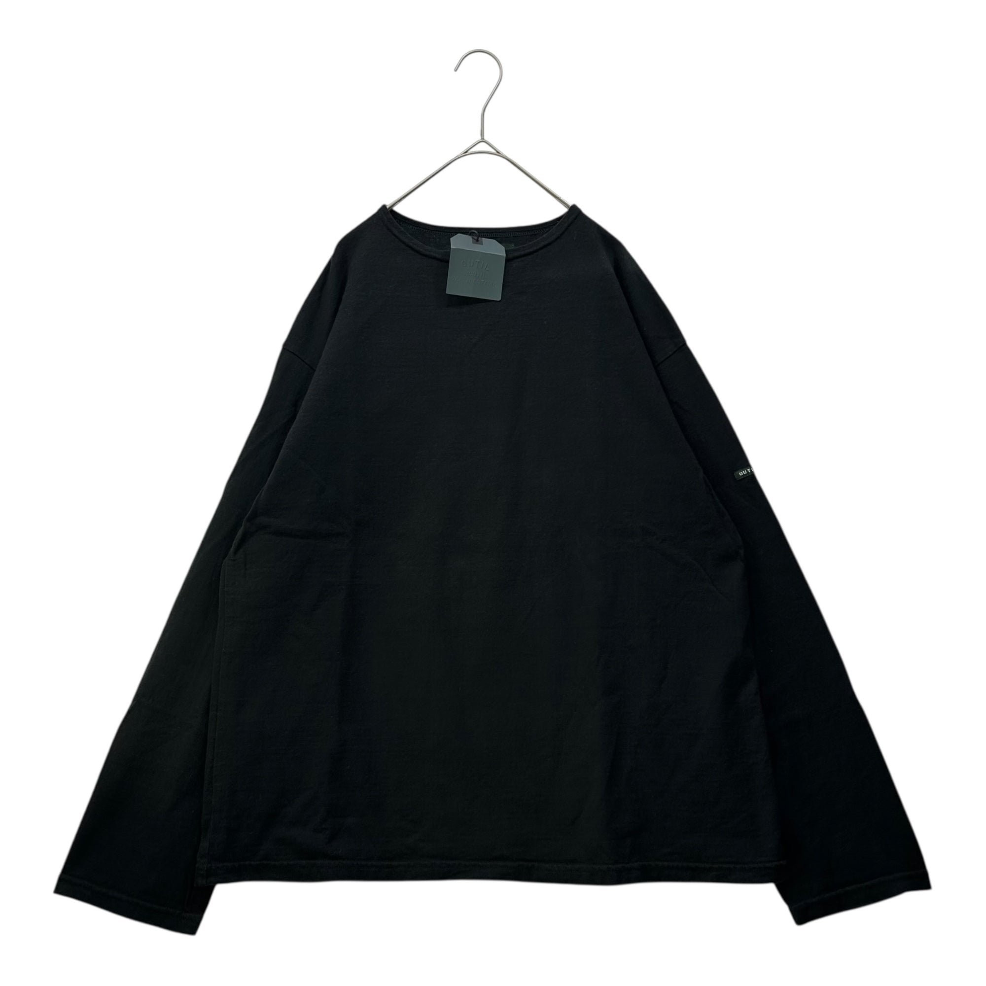 OUTIL(ウティ) tricot habas 長袖 バスク シャツ OV-C003 1 ブラック カットソー Tシャツ