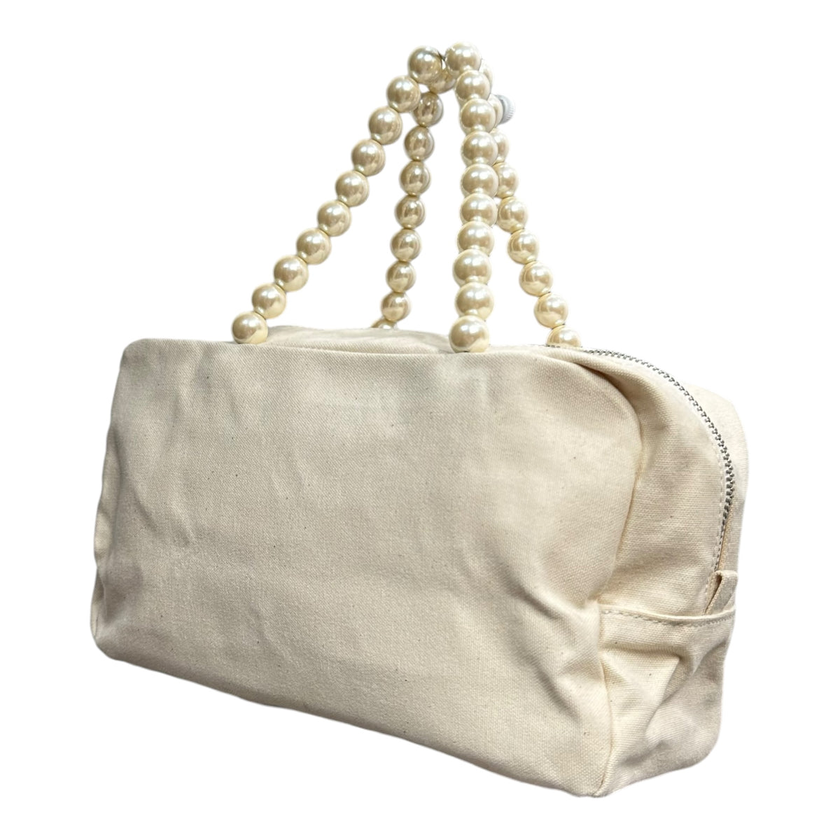 tricot COMME des GARCONS(トリココムデギャルソン) Pearl handle canvas mini handbag パール ハンドル キャンバス ミニ ハンド バッグ TC-K206 ホワイト