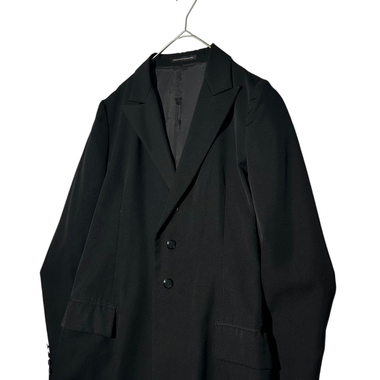 Y's(ワイズ) Wool Gabardine Long Tailored Jacket ウール ギャバジン ロング テーラード ジャケット YG-J03-100 2(M) ブラック