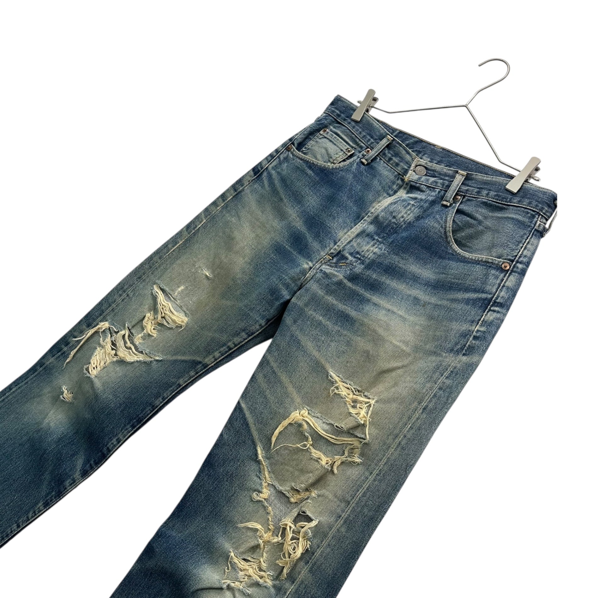 Levi's(リーバイス) 90's 503B-XX BIG E Crash Denim Pants クラッシュ デニム パンツ W34 L34 インディゴ 90年代