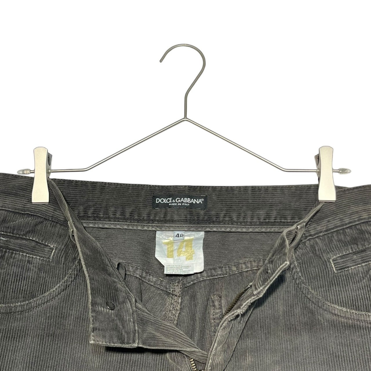 DOLCE&GABBANA(ドルチェ&ガッバーナドルガバ) Distressed corduroy pants ダメージ加工 コーデュロイ パンツ G38WLX G8M87 48(L程度) ブラウン