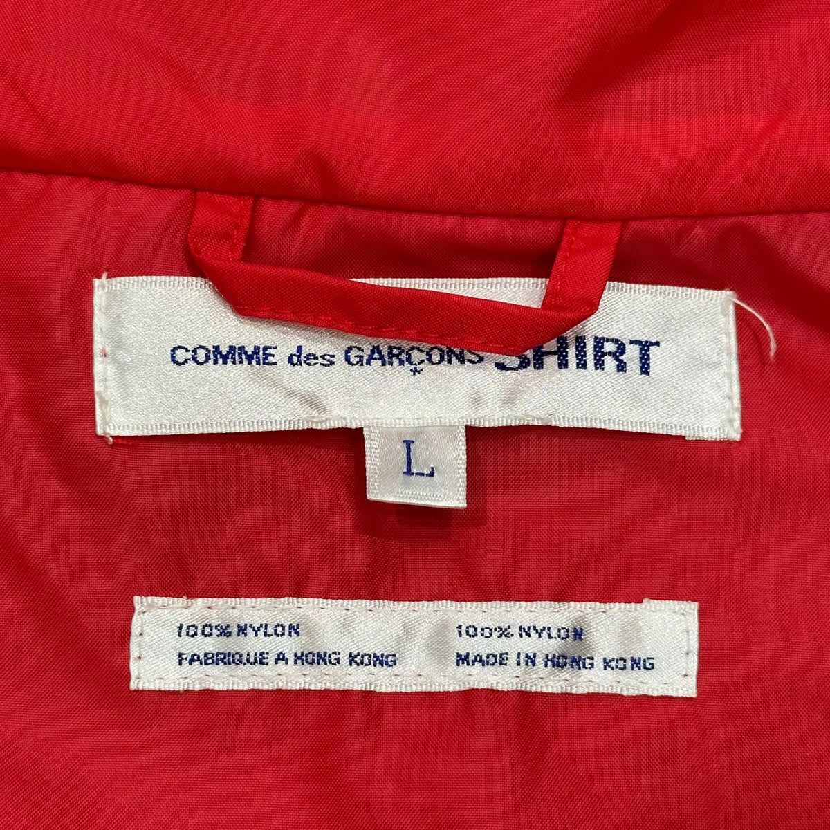 COMME des GARCONS SHIRT(コムデギャルソンシャツ) 1990's Nylon Hoodie ナイロン フーディ L レッド 90年代 ジャケット