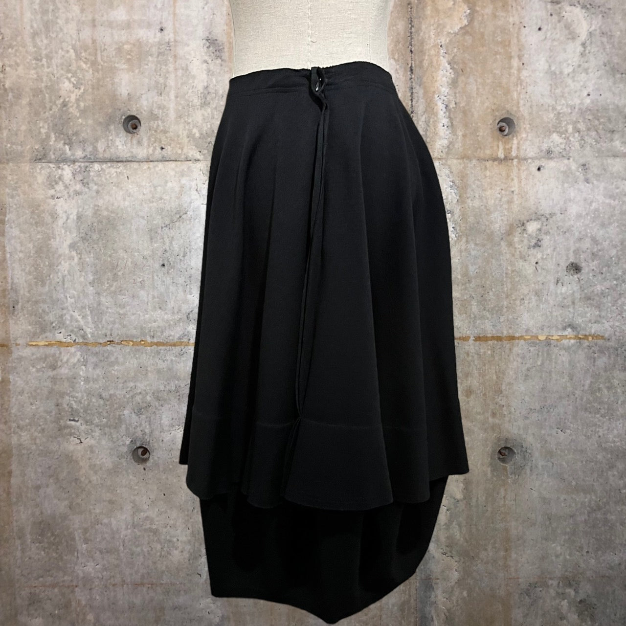 COMME des GARCONS(コムデギャルソン) 02AWポリ/ウールレイヤードデザインスカート GG-S028 S ブラック AD2002