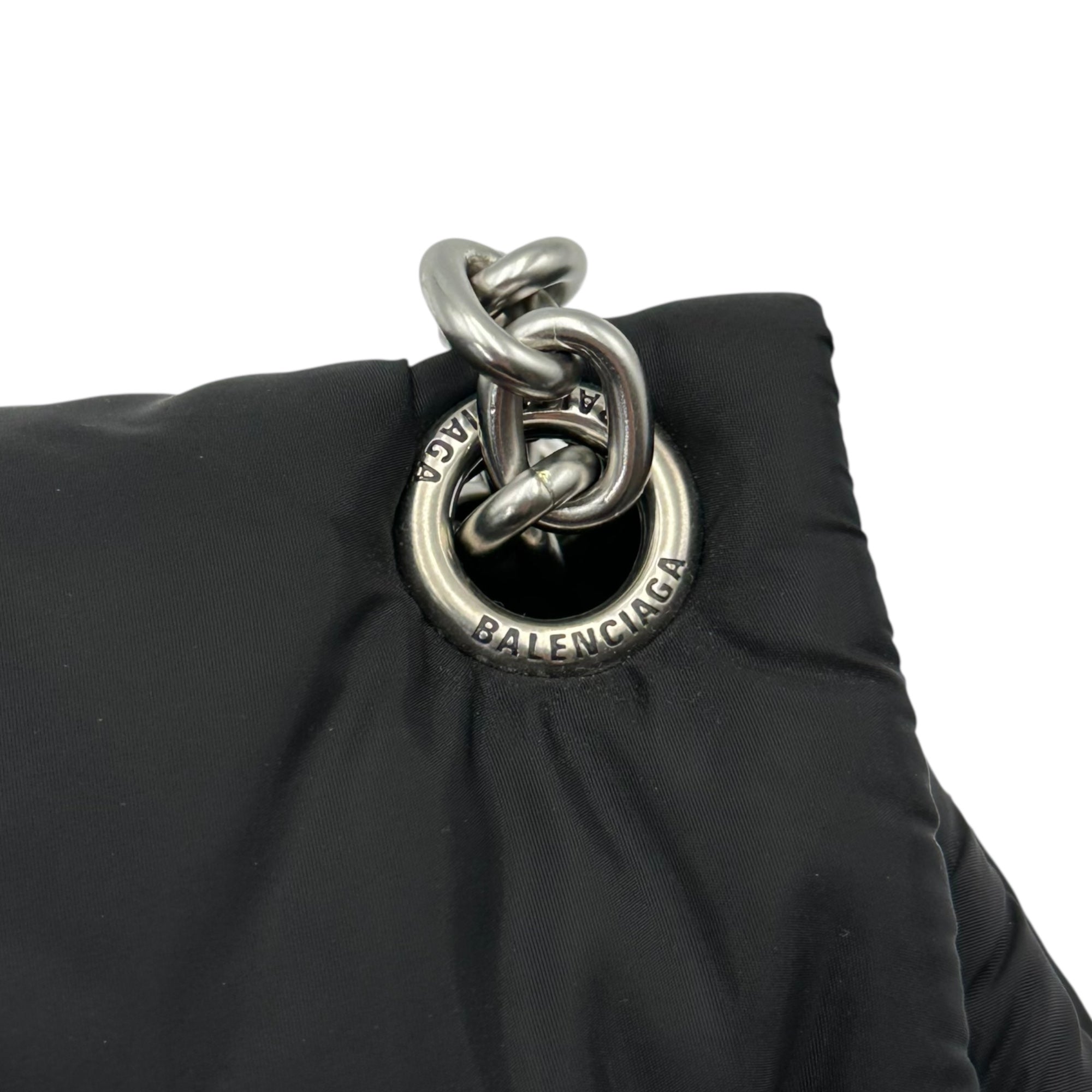BALENCIAGA(バレンシアガ) MONACO Monaco Mini Shoulder Bag モナコ ミニ チェーン ショルダー バッグ 792977 ブラック ナイロン ワンショルダー