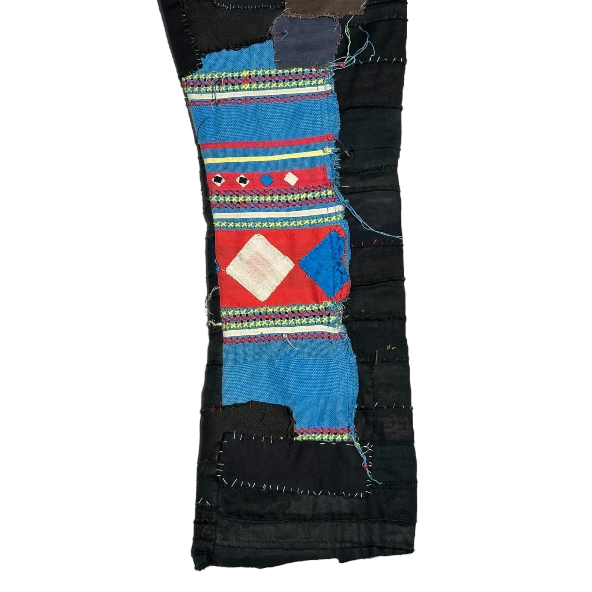 【近日公開】UNDERCOVERISM(アンダーカバイズム) 03SS SCAB Period Crust Damaged & Patchwork Cropped Pants クラスト ダメージ加工 & パッチワーク クロップド パンツ 瘡蓋 U222 M ブラック 2003年 パリコレ 初参加時 稀少 少数生産アイテム