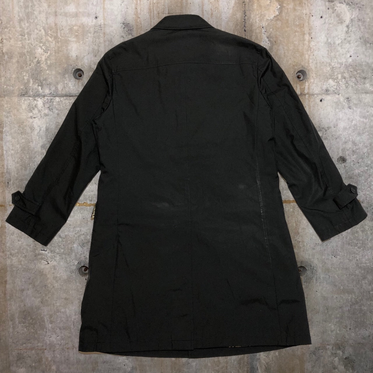 BURBERRY BLACK LABEL(バーバリーブラックレーベル) ノヴァチェックライニングステンカラーコート/キルティングライナー付 BMA10-304-09 L ブラック×ベージュ