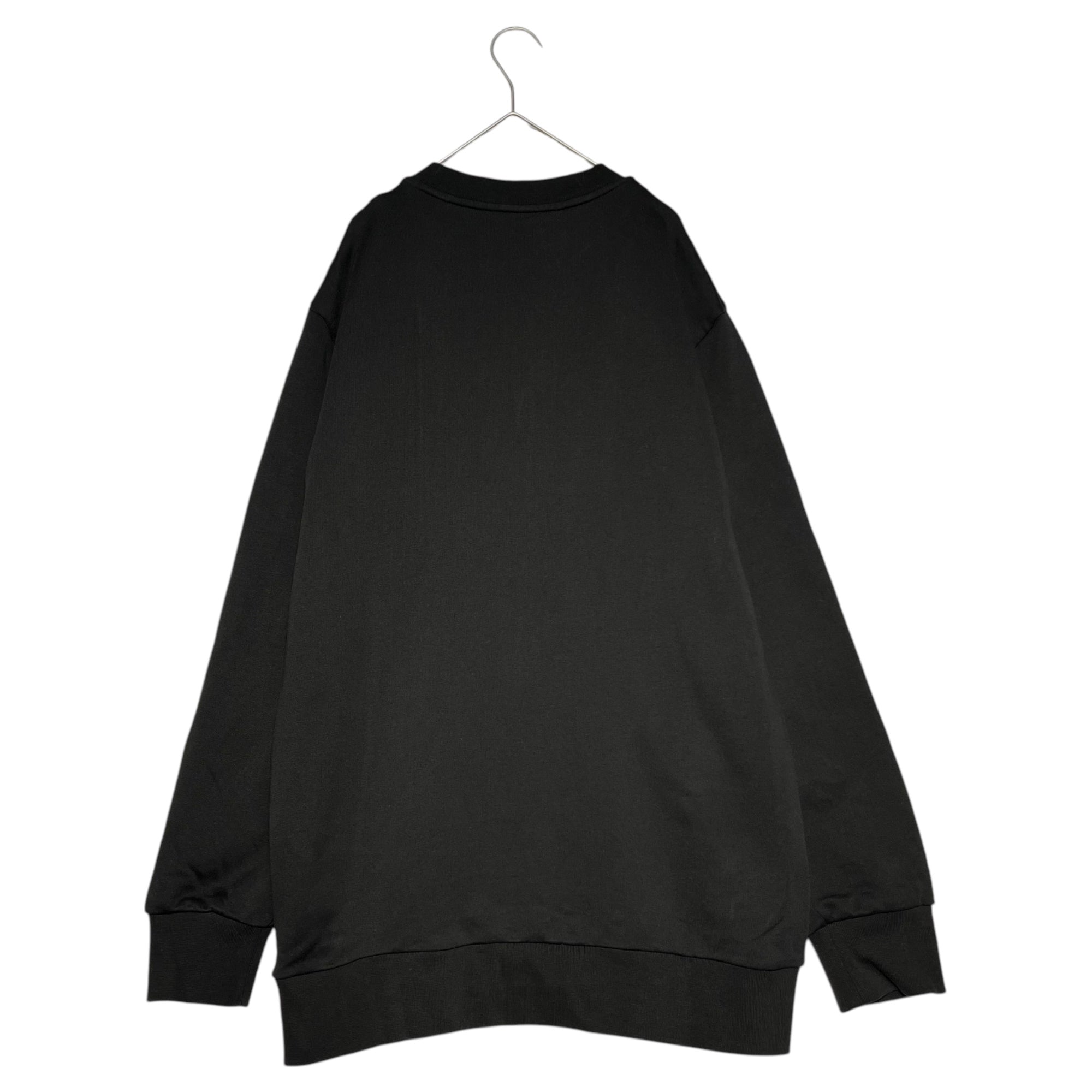 MONCLER(モンクレール) MONCLER SWEATSHIRT WITH LOGO ロゴ プリント ワッペン クルーネック スウェット H20918G00034 L ブラック 2022年モデル