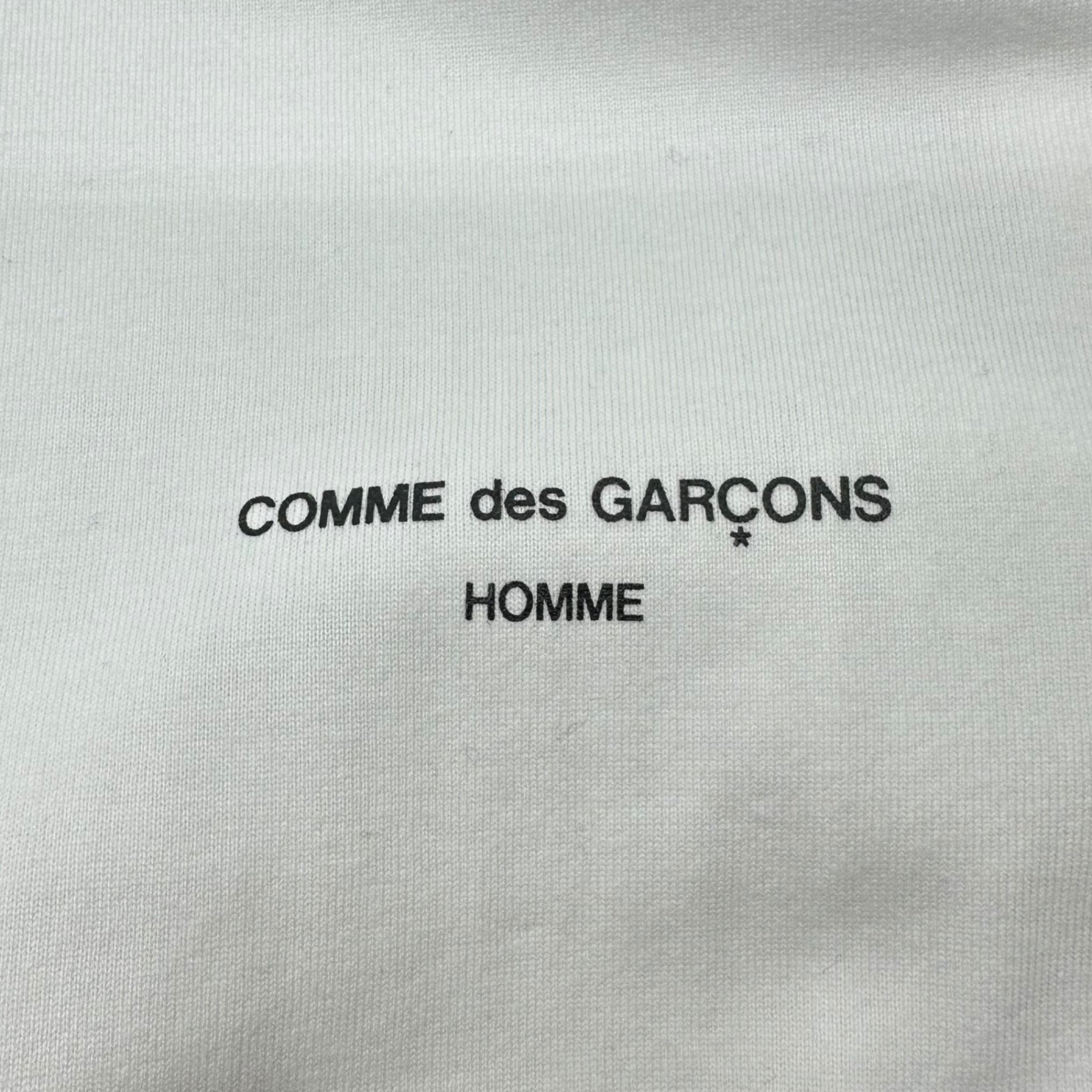 COMME des GARCONS HOMME(コムデギャルソンオム) 21SS Cotton jersey S/S logo T-shirt 綿天竺 半袖 ロゴ Tシャツ HG-T009 M ホワイト AD2020