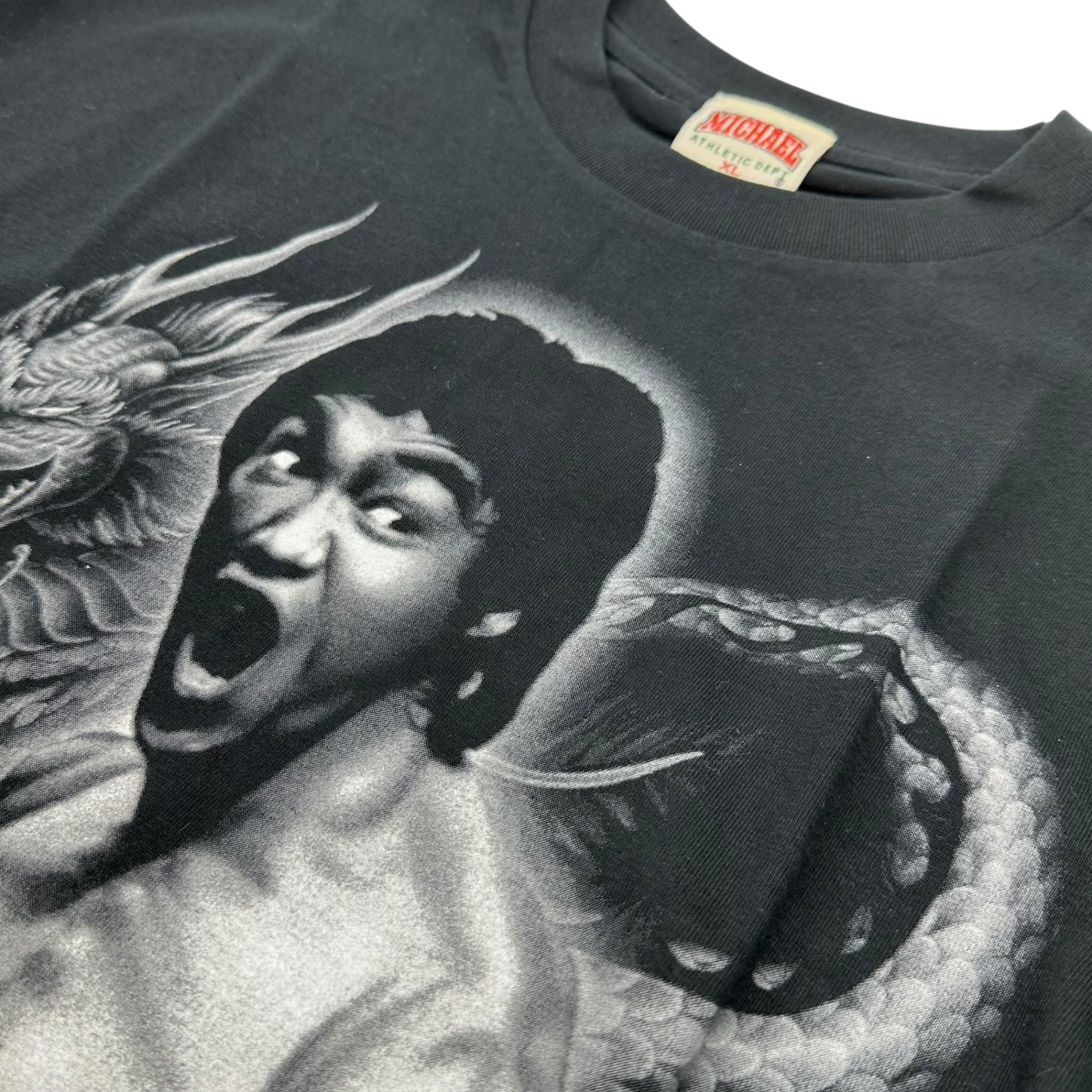 MICHAEL(ミカエル) 00's "BRUCE LEE" MOVIE TEE ブルース・リー プリント Tシャツ XL ブラック 映画