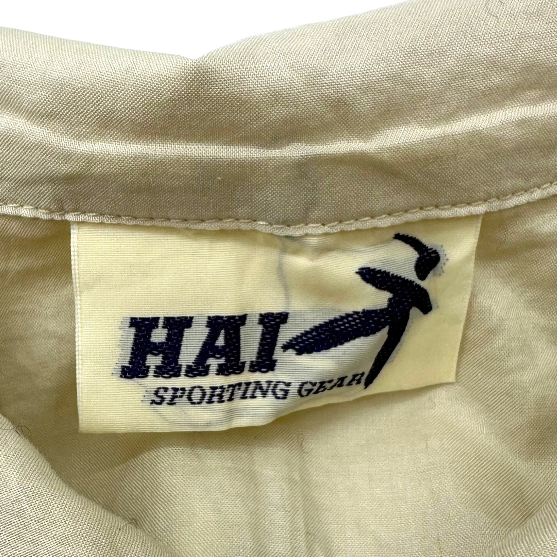 HAI SPORTING GEAR ISSEY MIYAKE(ハイスポルティングギア イッセイミヤケ) 80's Animal Embroidery Short Sleeve Cotton Shirt 80年代 動物 刺繍 半袖 コットン シャツ M アイボリー