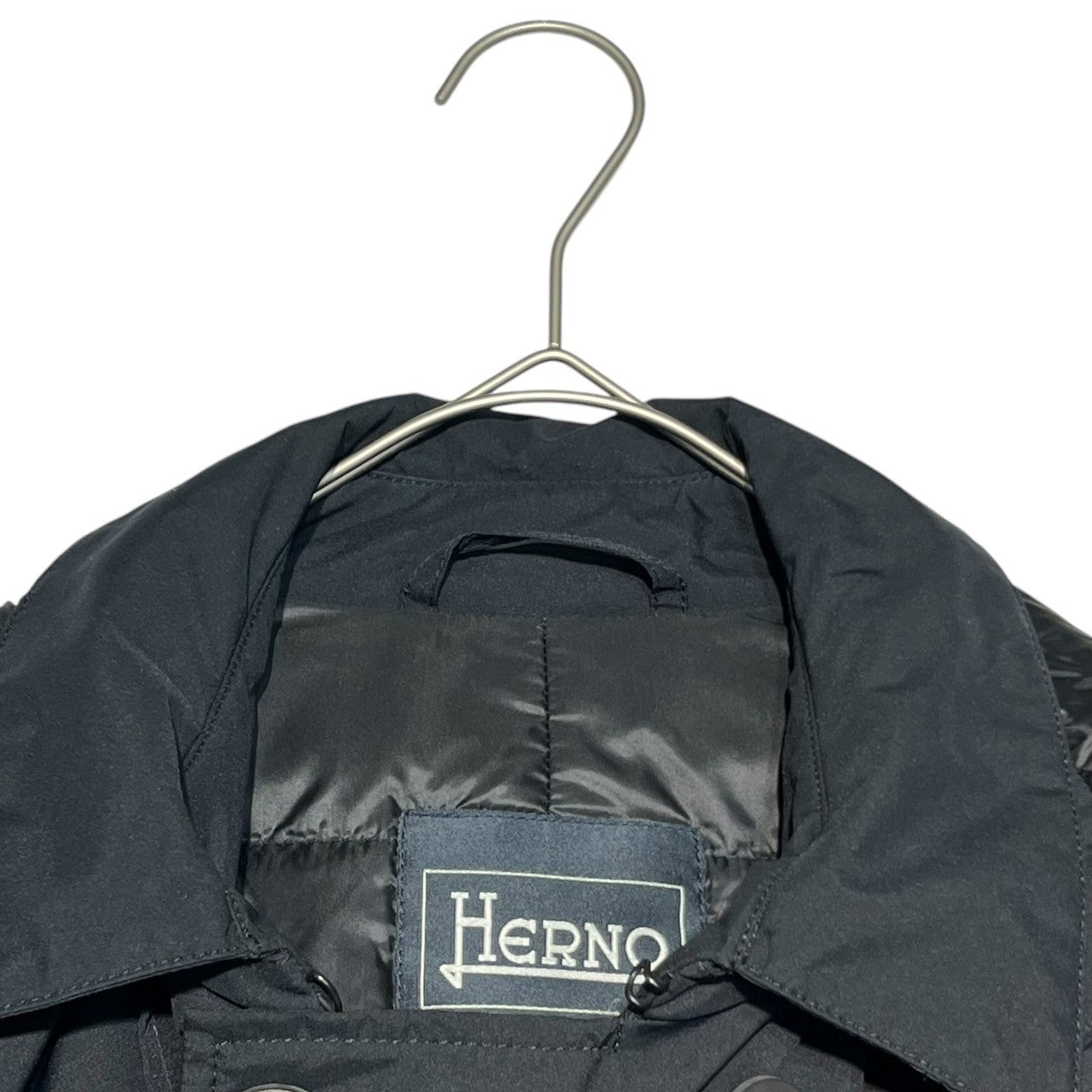 HERNO(ヘルノ) Laminar GORE-TEX ラミナー ゴアテックス フーデット ダウン コート PI071UL-11121-9290 46 ネイビー ベルテッド