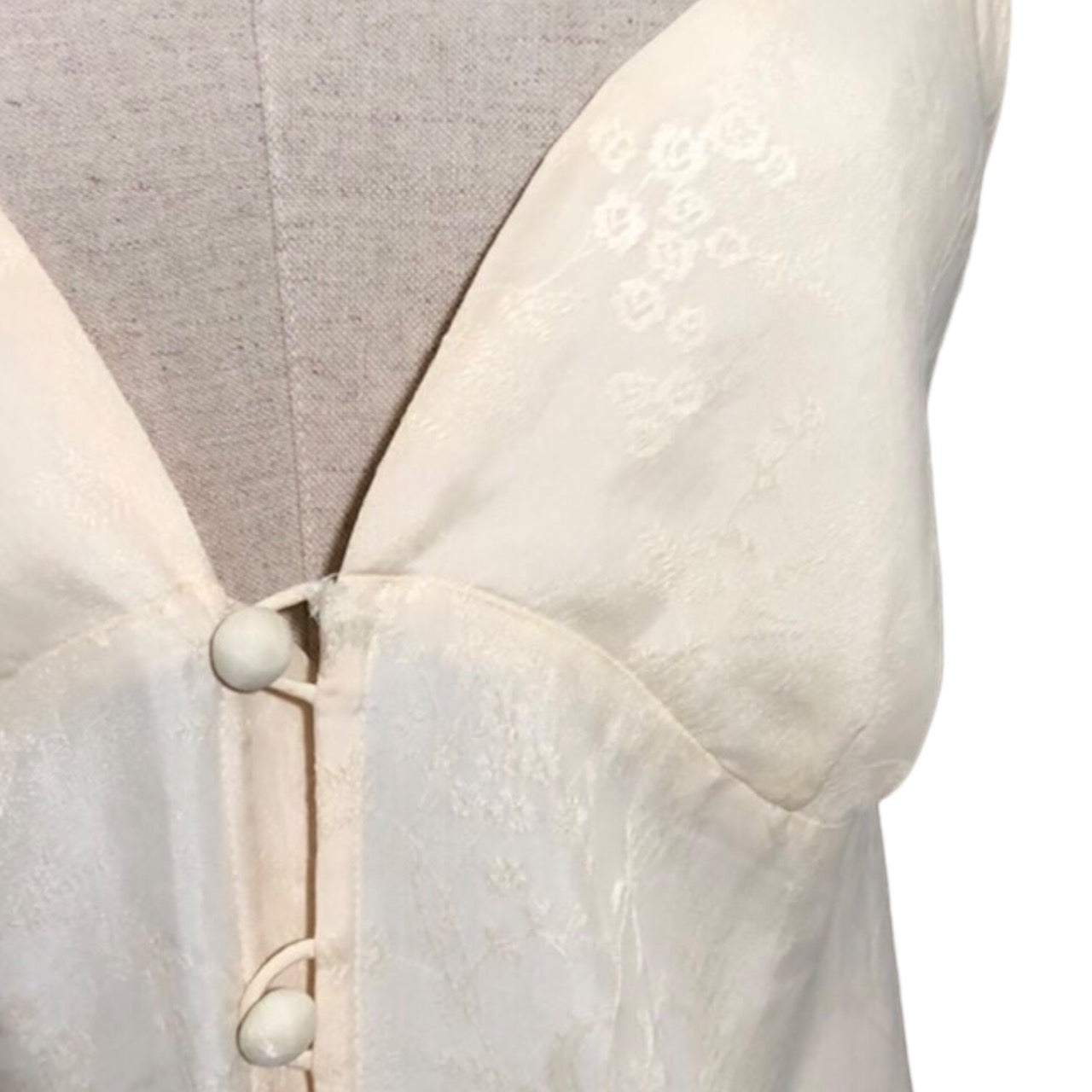 mame kurogouchi(マメクロゴウチ) 19SS Wild Flower Jacquard Camisole Dress/フラワー刺繍ワンピース/ドレス MM19SS-DR055 1(Sサイズ程度) アイボリー