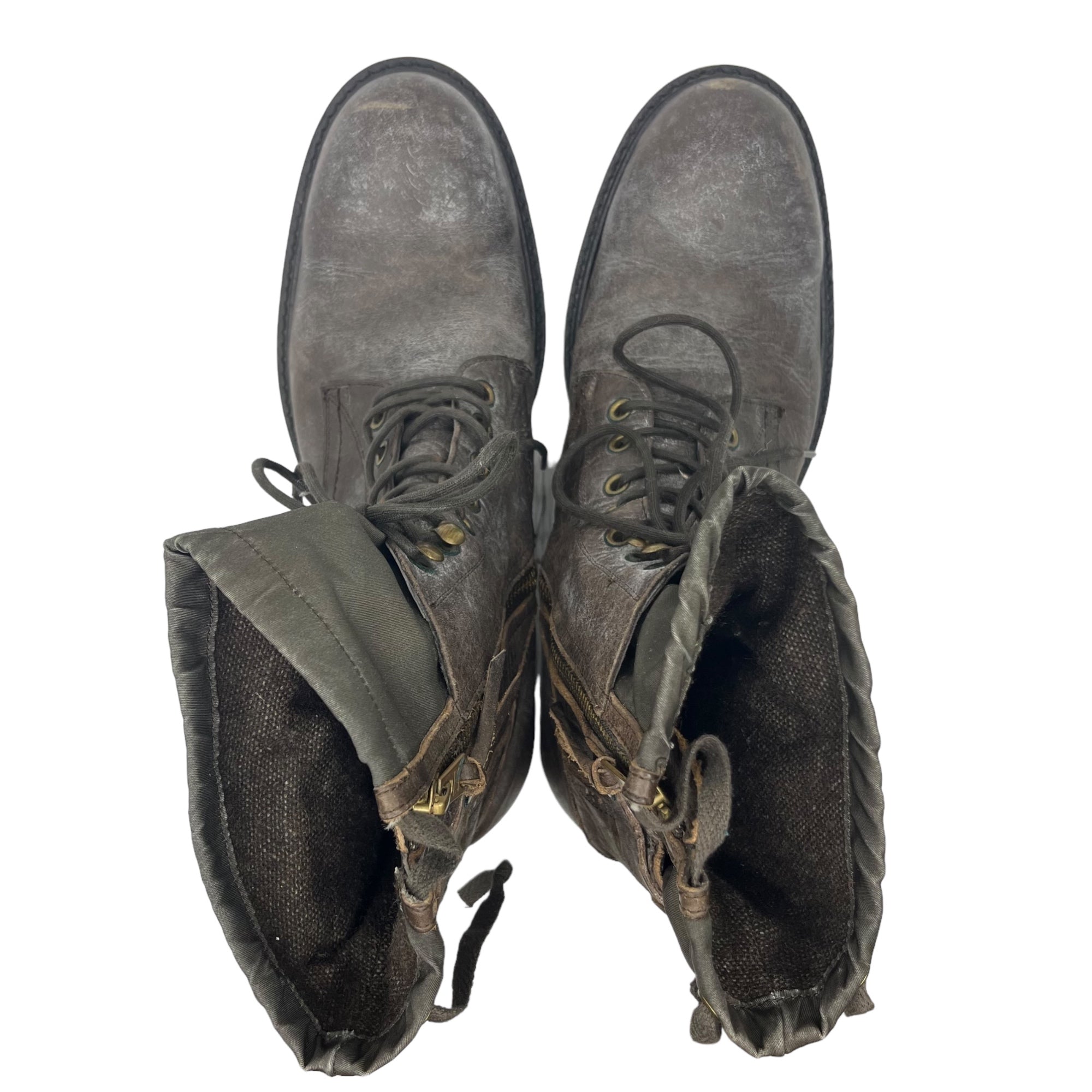 alfredoBANNISTER(アルフレッドバニスター) サイドジップレースアップブーツ 39(24.5~25.0cm程度) ブラウン