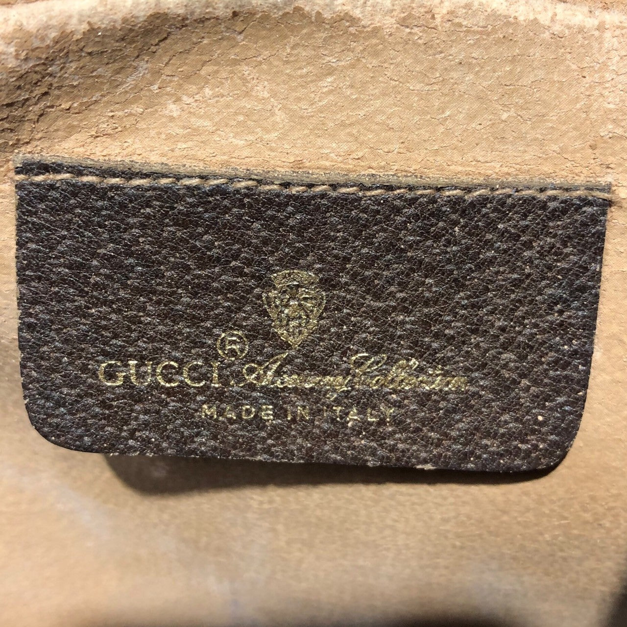 GUCCI(グッチ) 80's GG canvas sherry line pouch GG キャンバス シェリーライン ロゴ ポーチ 156.01.034 ベージュ 80年代 セカンド クラッチ バッグ
