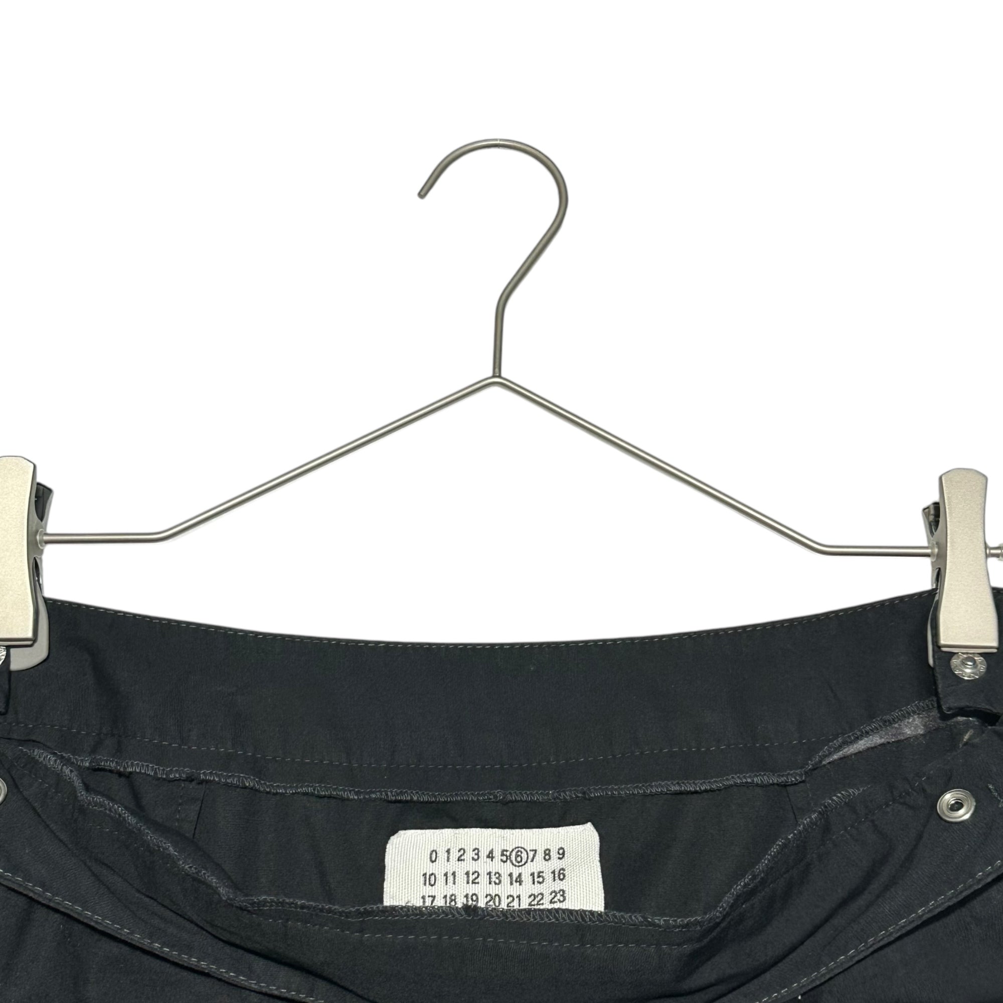 Maison Martin Margiela(メゾン マルタンマルジェラ) 01SS ⑥ Archive side-zip cotton knee-length skirt アーカイブ サイドジップ コットン ひざ丈 スカート 32 N045 38(M程度) ネイビー 00's 本人期 STANDARD ここのえ mm6