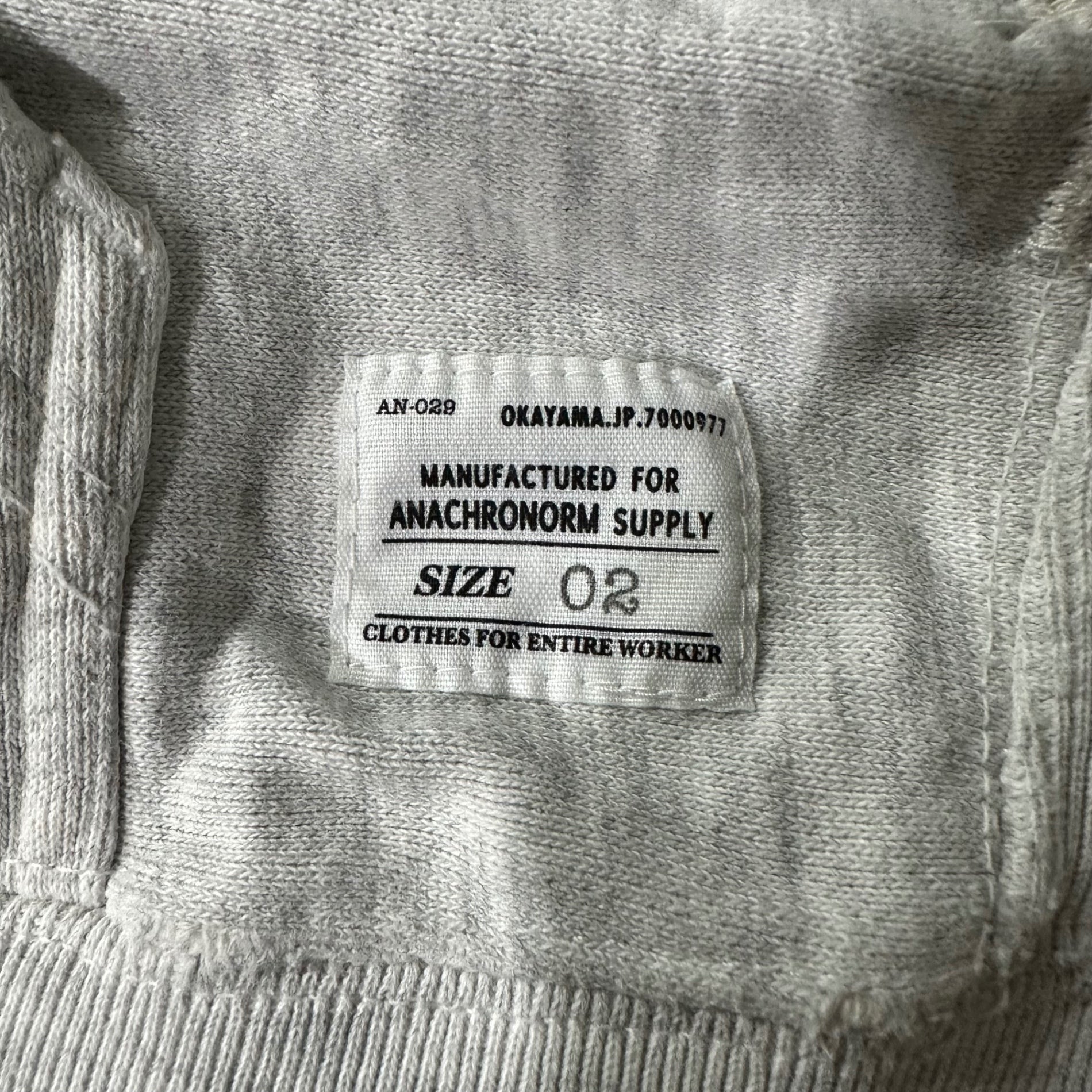 anachronorm(アナクロノーム) Vintage processed remake hoodie ヴィンテージ加工 リメイク フーディ 02 グレー プルオーバー ダメージ加工