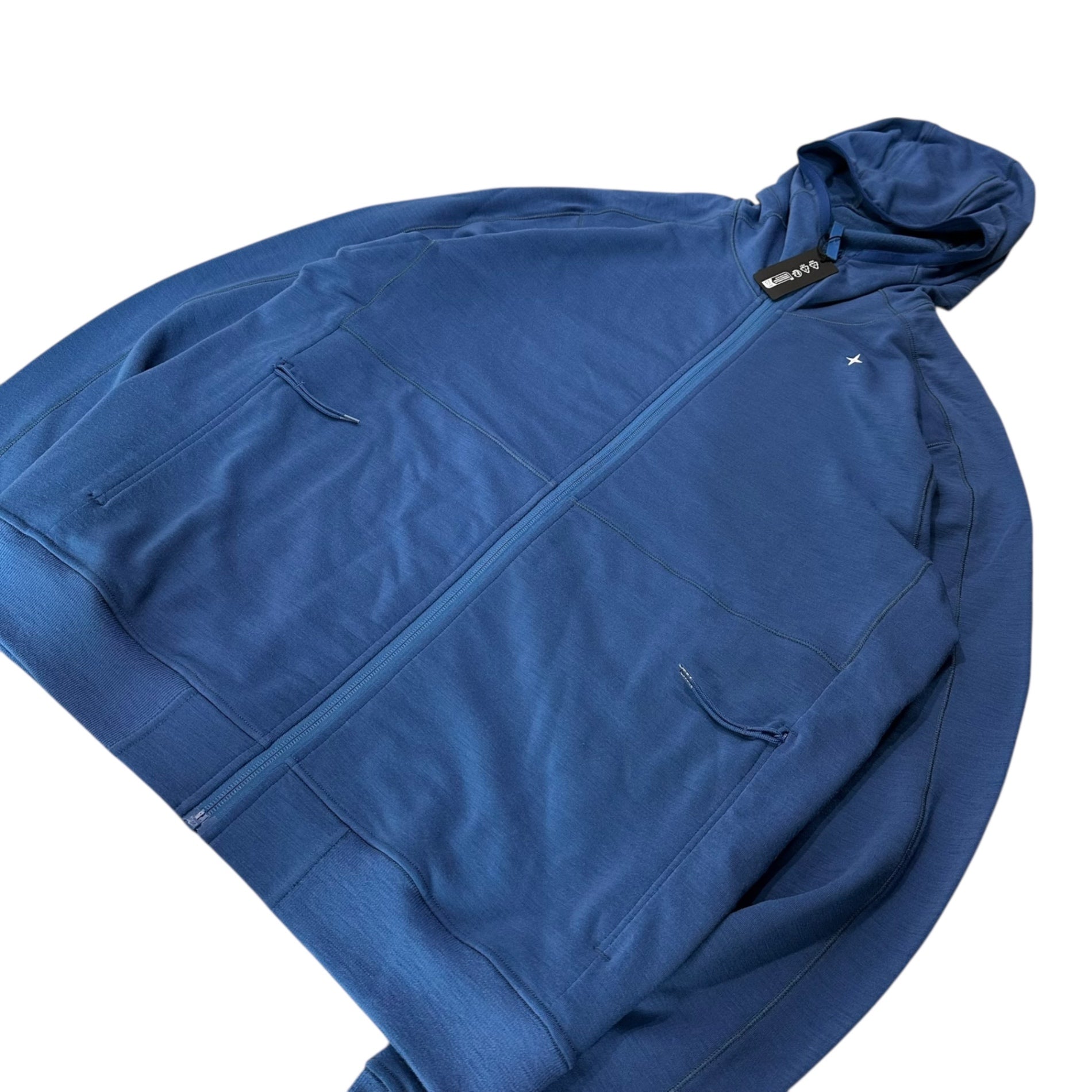 STONE ISLAND(ストーンアイランド) 24AW Stellina Zip-up Hoodie ステルリーナ ジップアップ パーカー 8115622G5 XL ブルー ロゴ 刺繍