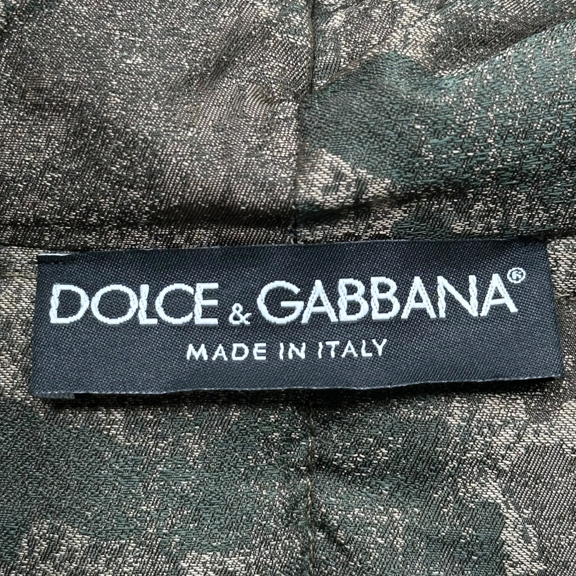DOLCE&GABBANA(ドルチェ&ガッバーナドルガバ) Camouflage Leather Piping Down Jacket カモフラ レザー パイピング ダウン ジャケット G9ET1T G7DUN 44(XS程度) カーキ