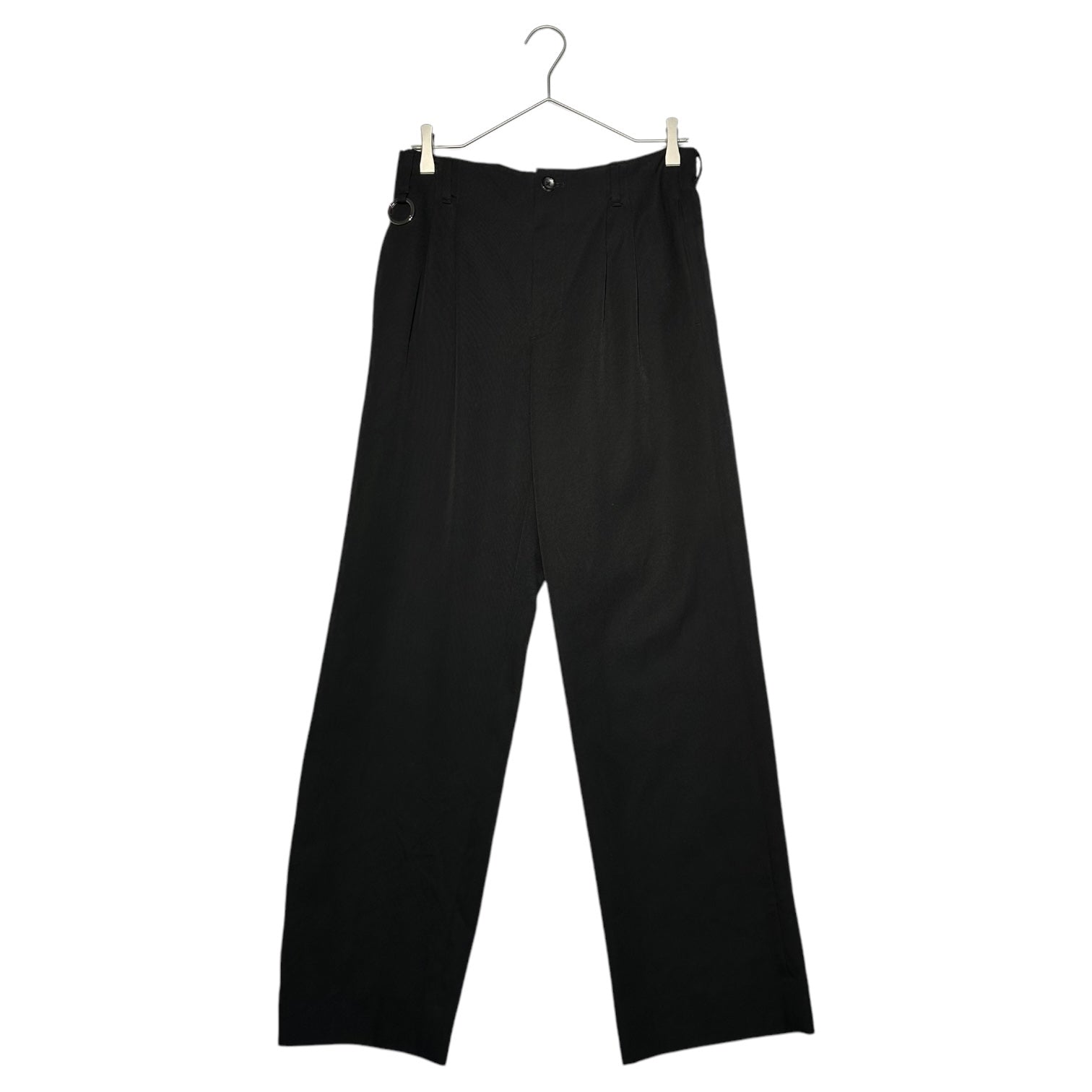 th products(ティーエイチプロダクツ) 23AW QUINN Wide Tailored Pants ワイド スラックス パンツ 2302-P01-M202 1 ブラック 参考定価:59,400円