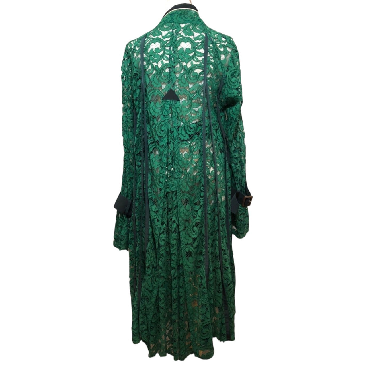 sacai(サカイ) 17SS flower lace trench coat フラワー レース トレンチ コート ベルテッド 17-03366 2(Mサイズ程度) グリーン