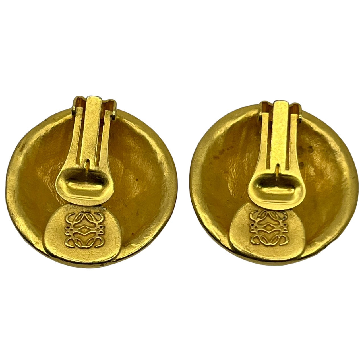 LOEWE(ロエベ) vintage anagram logo gold earrings/ヴィンテージアナグラムロゴゴールドイヤリング/大ぶり ゴールド