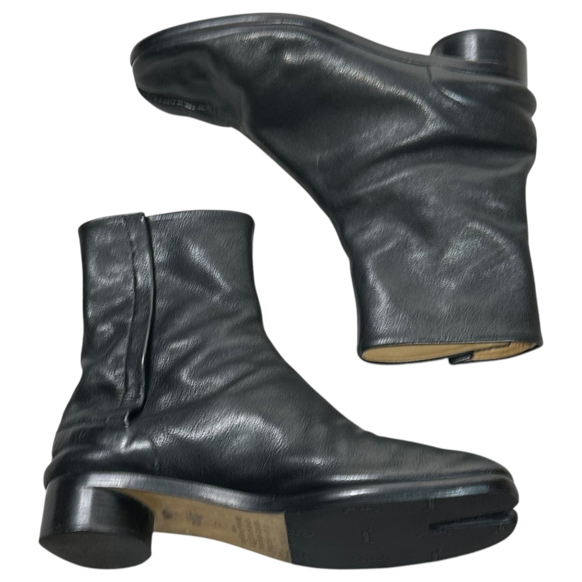MAISON MARGIELA(メゾンマルジェラ) Tabi Ankle Boots - 30mm Heel 足袋 アンクル ブーツ ヒール 41(26.5cm程度) ブラック タビ 3cm