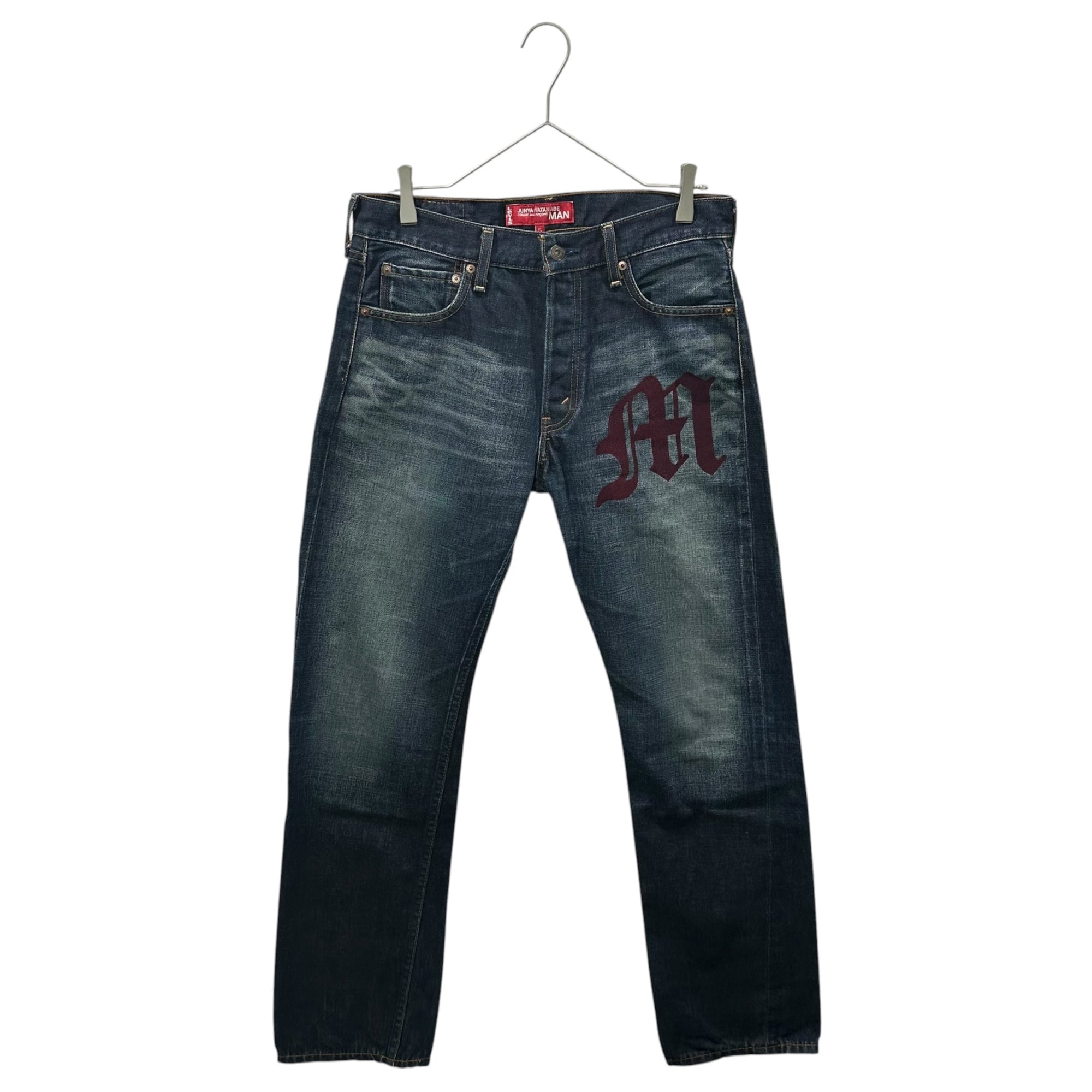 COMME des GARCONS JUNYA WATANABE MAN × Levi's(コムデギャルソンジュンヤワタナベマン × リーバイス) Embroidered Denim Pants 刺繍 デニム パンツ WG-P003 S インディゴ×パープル AD2002 00s アーカイブ