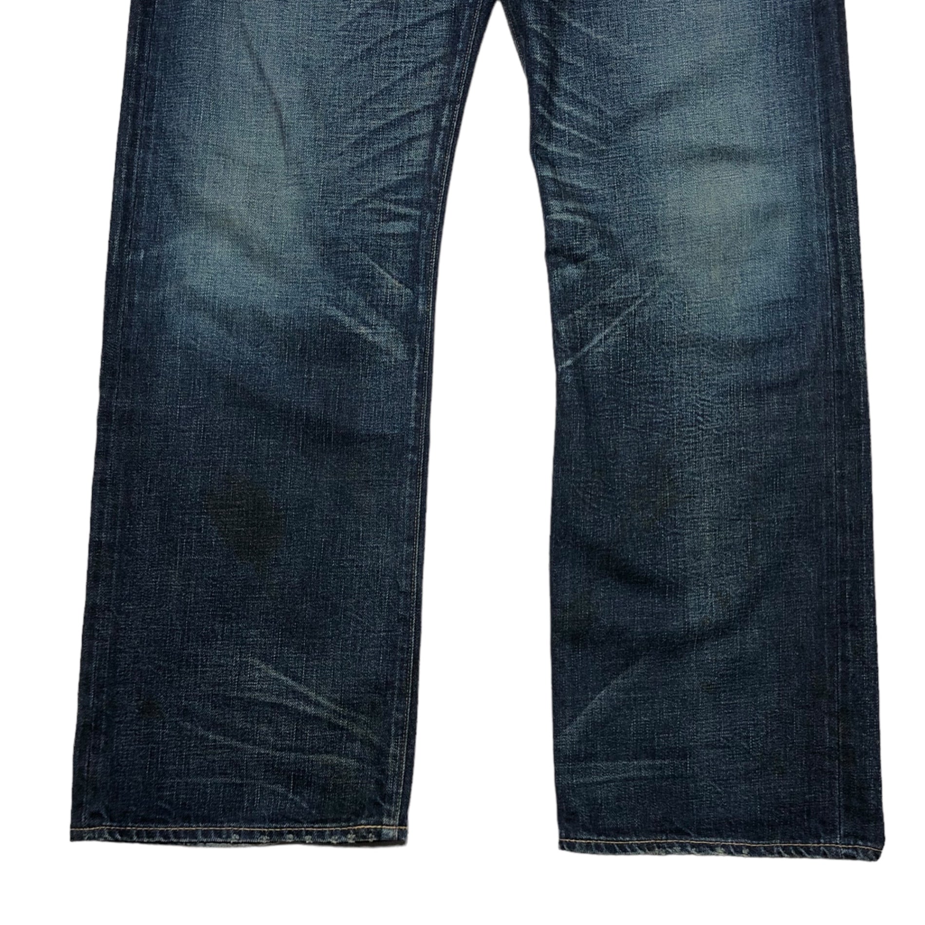 RRL(ダブルアールエル) cinch back denim pants シンチバック デニム パンツ 32×32 インディゴ ジーンズ