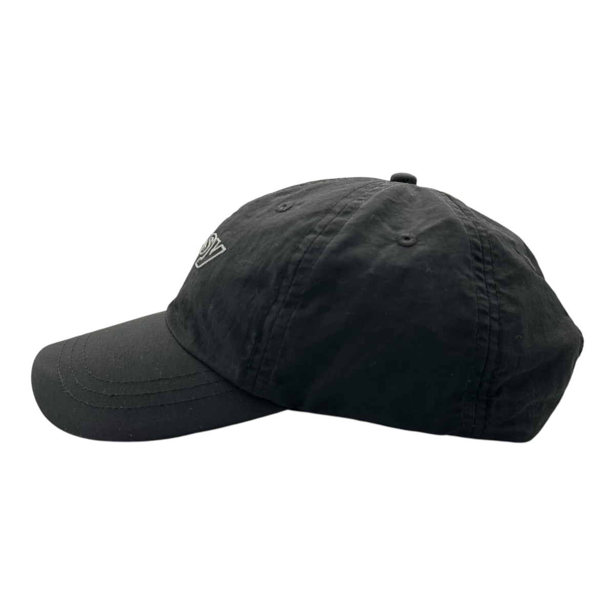 STUSSY(ステューシー) NYLON REFLECTIVE CAP ナイロン リフレクティブ キャップ ブラック×シルバー