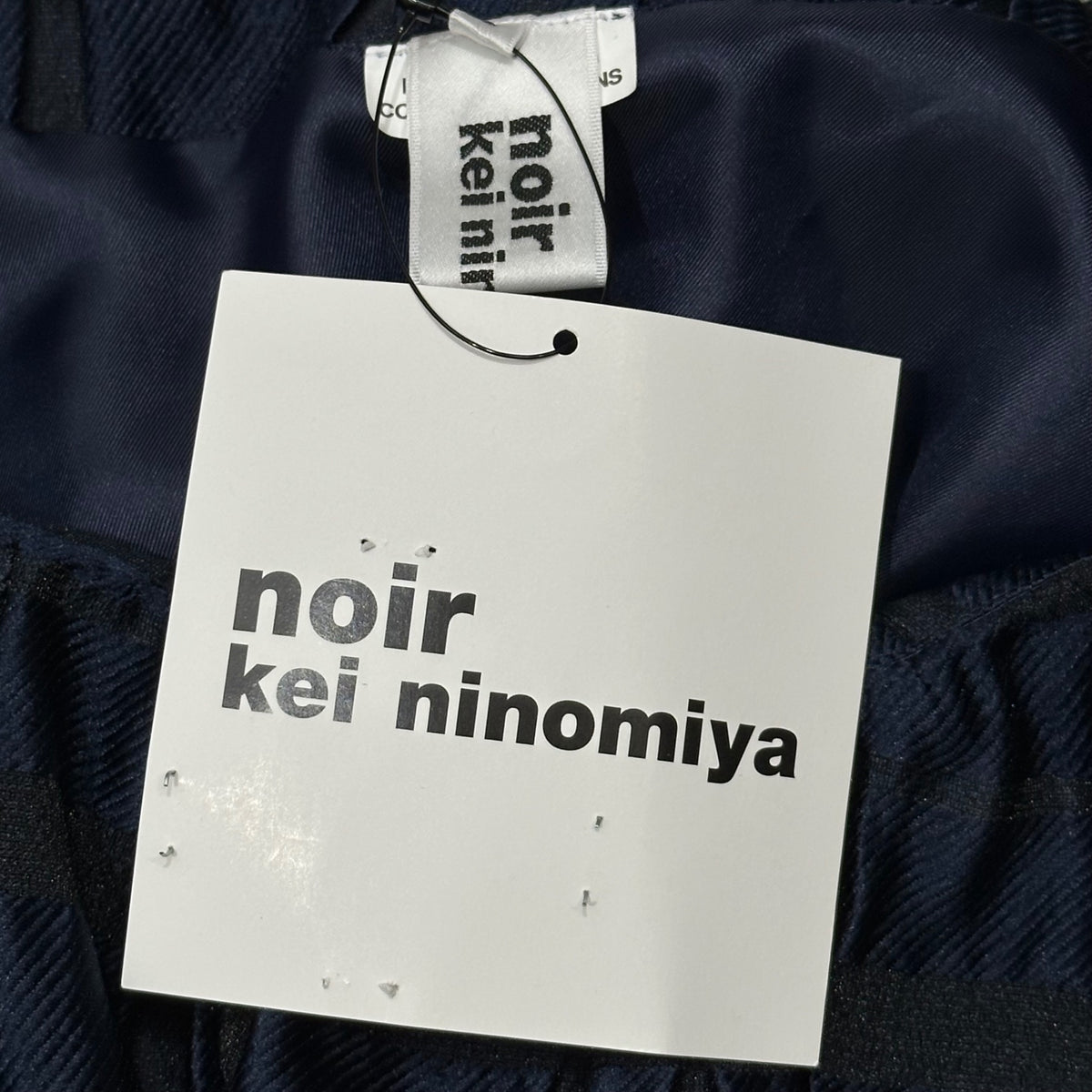 noir kei ninomiya(ノワールケイニノミヤ) 2026SS Puff-Sleeve Short-Length Border Blouse パフスリーブ ショート レングス ボーダー ブラウス 3Q-B013 S ネイビー×ブラック AD2025