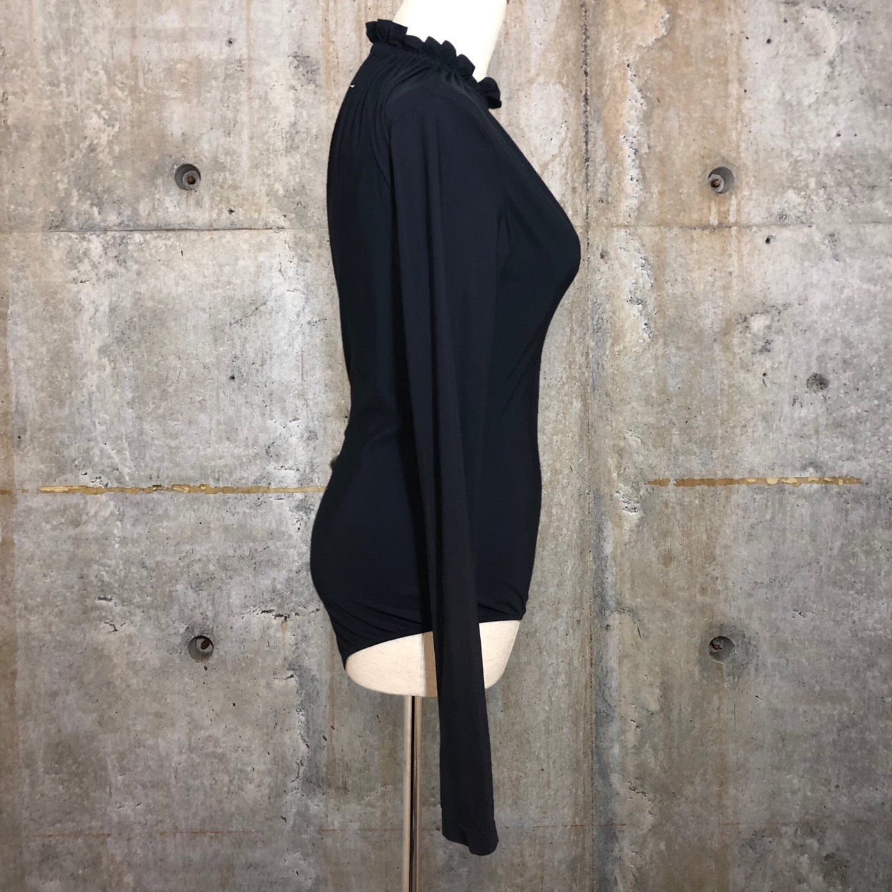 MM6(エムエムシックス) 20AW襟フリルボディスーツ S32NA0044 S ブラック