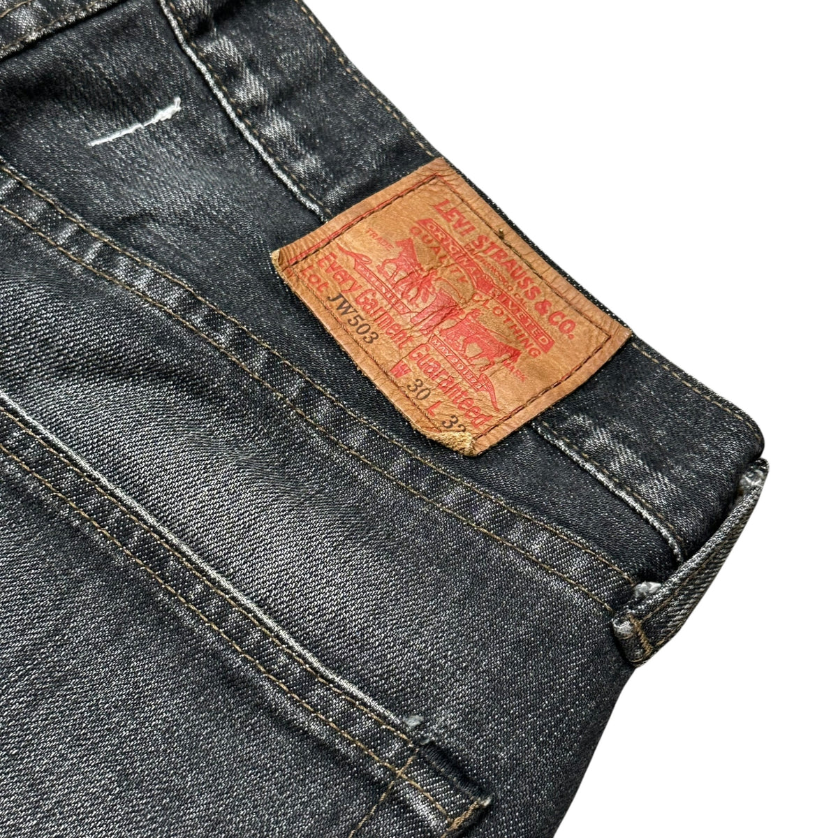 COMME des GARCONS JUNYA WATANABE MAN × Levi's × 10 corso como COMME des GARCONS(コムデギャルソンジュンヤワタナベマン × リーバイス × ドゥエチコルソコモ コムデギャルソン) 2002SS Penki logo Straight-Leg Denim Pants ペンキ ロゴ ストレート デニム パンツ SE-P203 30 ブラック AD2001 00s アーカイブ 稀少