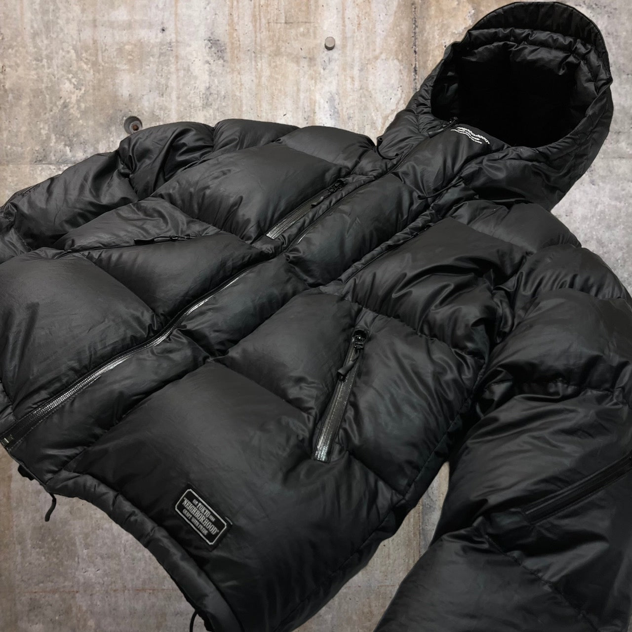 NEIGHBORHOOD(ネイバーフッド) DEJ DOWN/ロゴダウンジャケット 182TSNH-JKM06 L ブラック