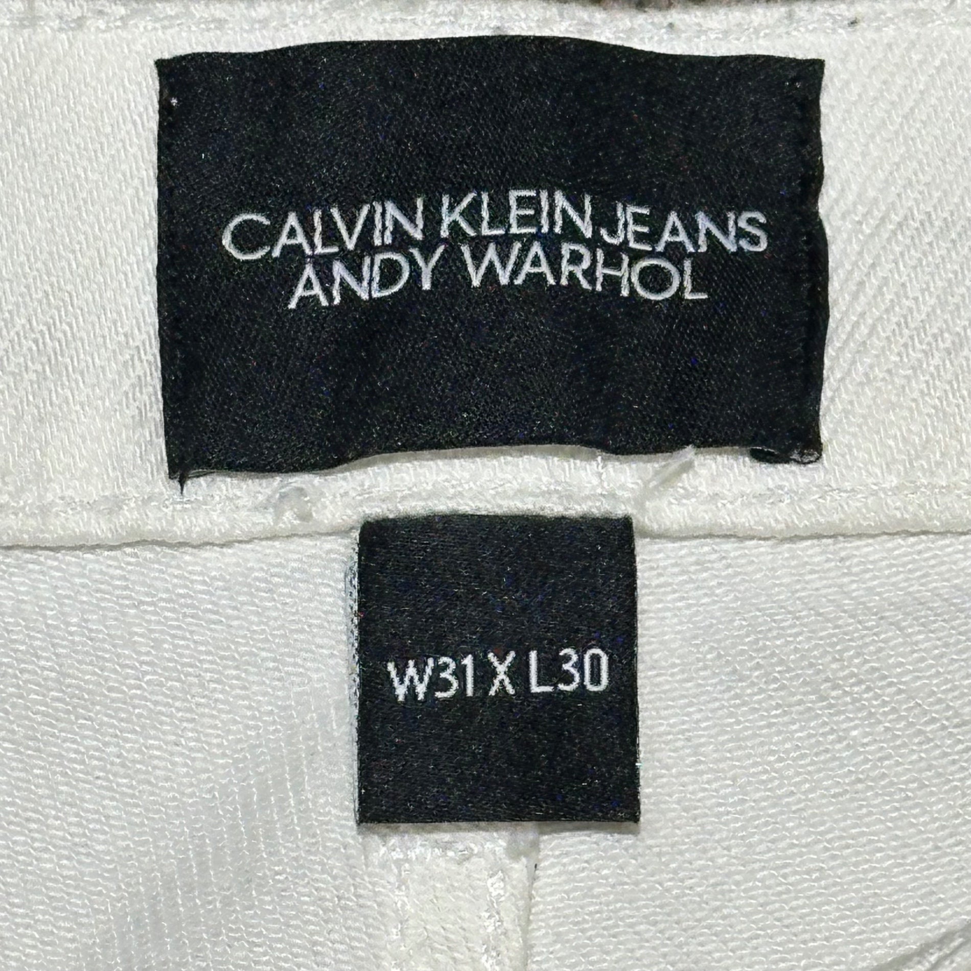 Calvin Klein Jeans(カルバンクラインジーンズ) ANDY WARHOL Face Print Denim Pants カルバン クライン フェイス プリント デニム パンツ PW-16A-PW-21A W31 L30 ホワイト