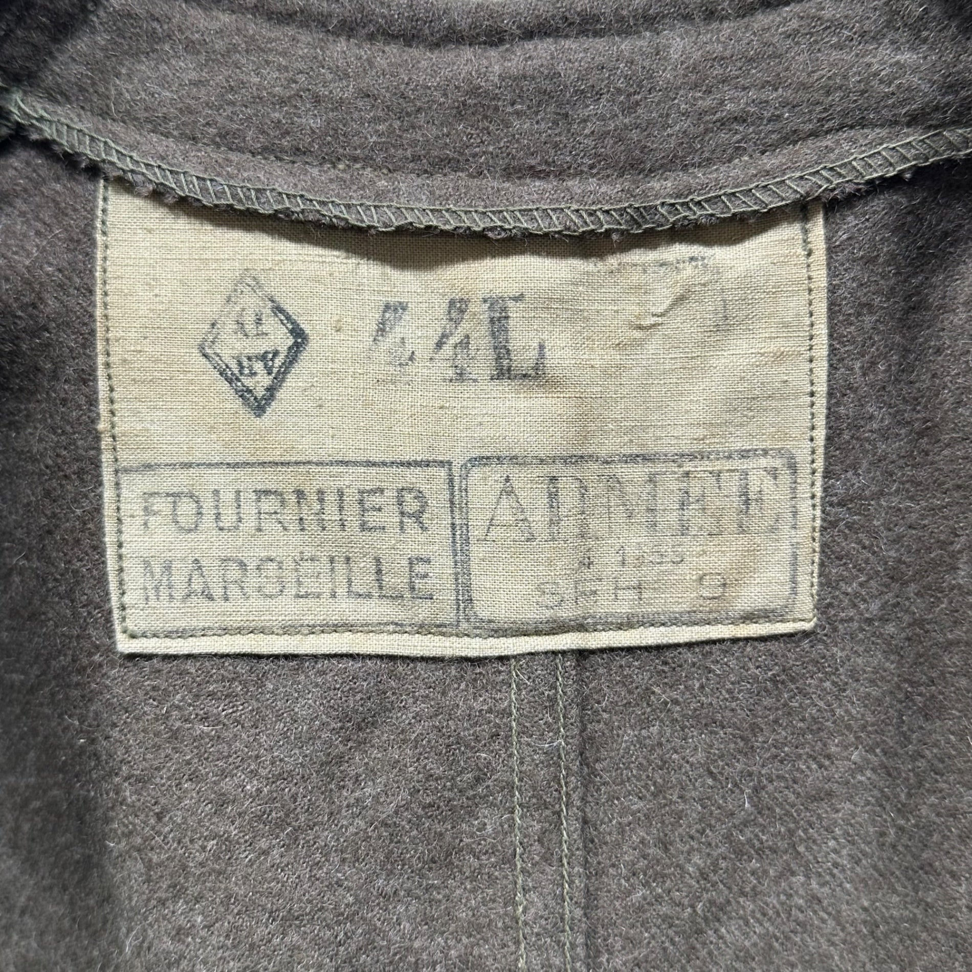 FRENCH MILITARY(フランス軍) 50's Vintage Wool Liner Jacket ヴィンテージ ウール ライナー ジャケット 44L オリーブ 50年代 ヴィンテージ カーディガン