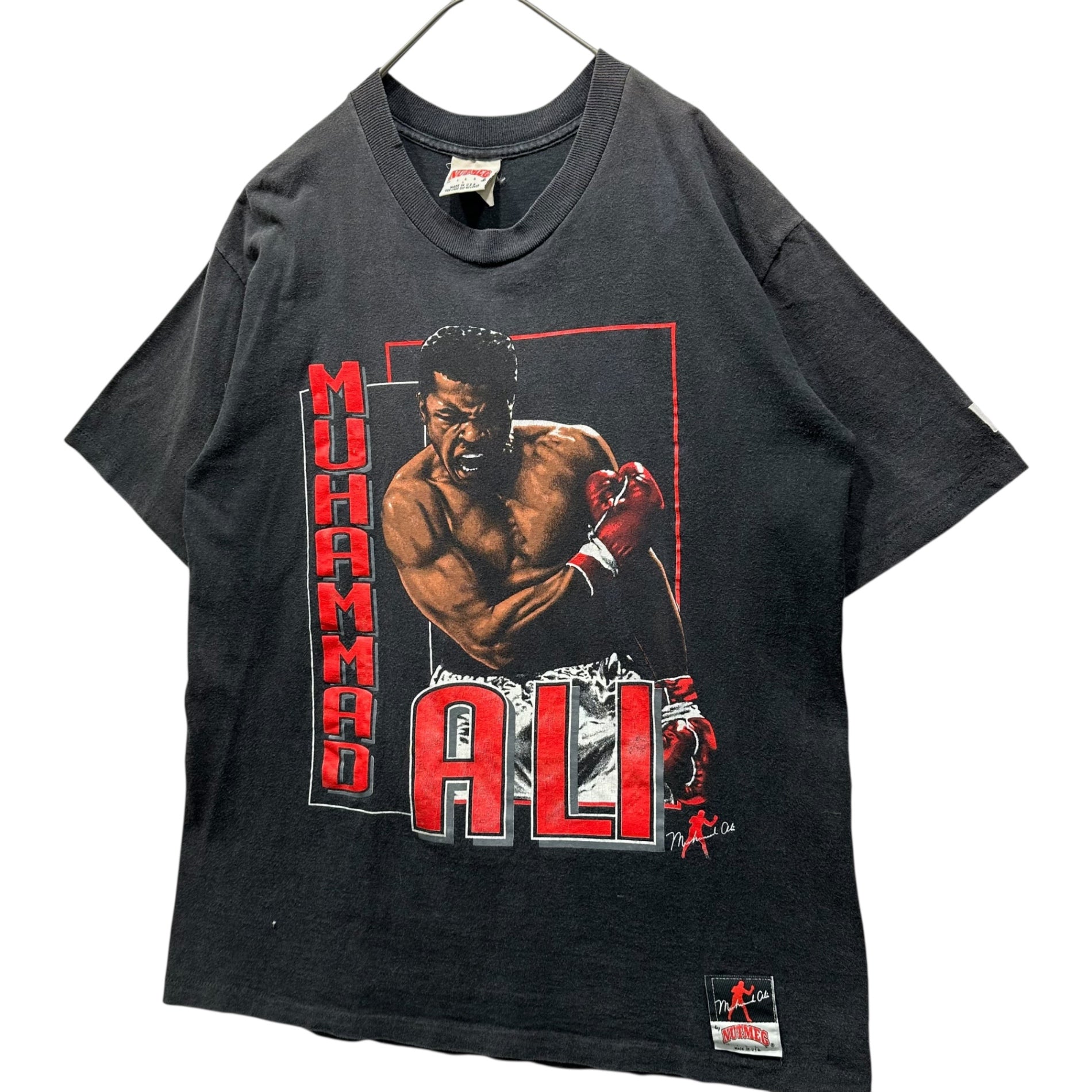 vintage(ヴィンテージ) 90's NUTMEG MUHAMMAD ALI Tee モハメド アリ Tシャツ 90年代 L ブラック×ブラウン×レッド