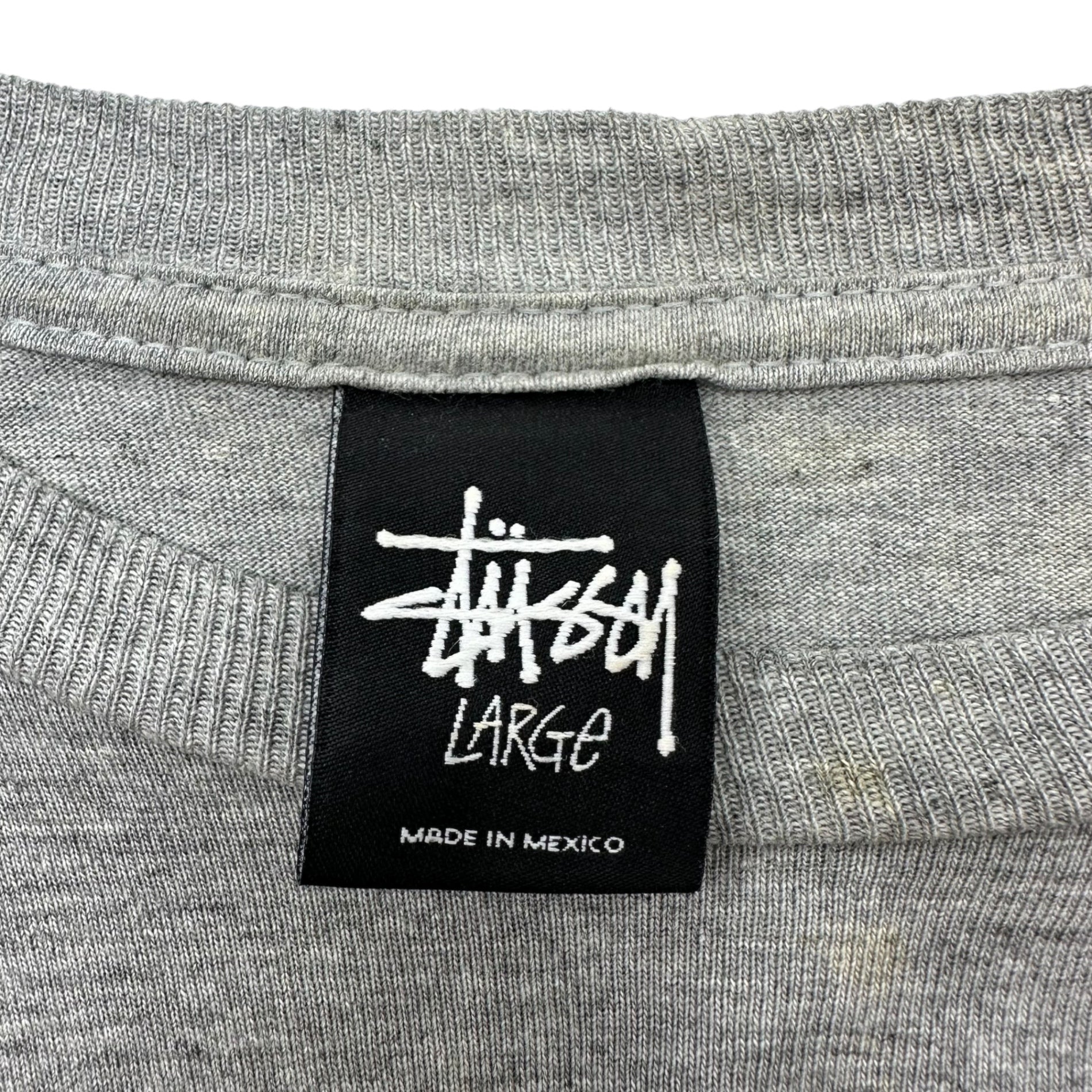 STUSSY(ステューシー) 00's Eight Ball Long Sleeve T-Shirt エイトボールロングスリーブTシャツ L グレー×ブラック